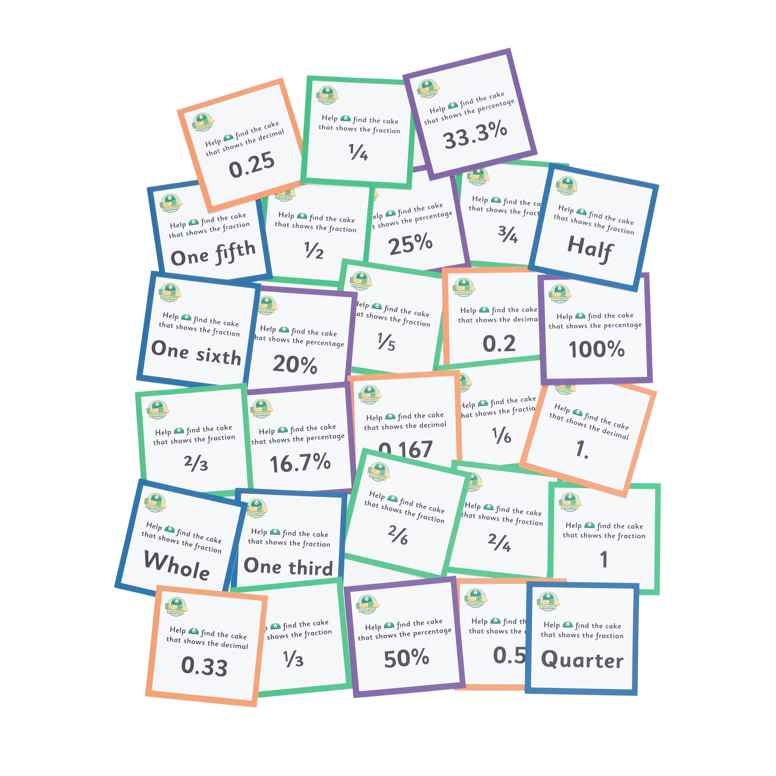 EaRL Fraction Cards