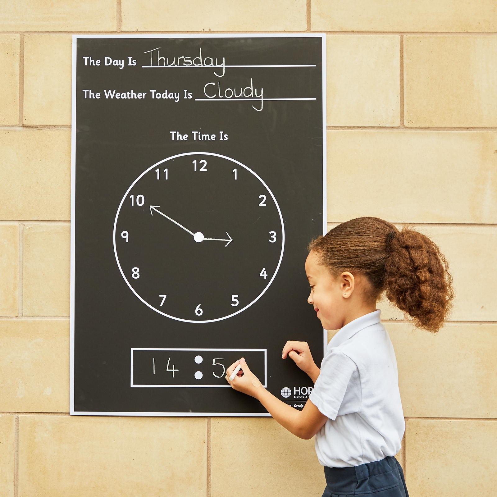 Tell the Time Outdoor Chalkboard