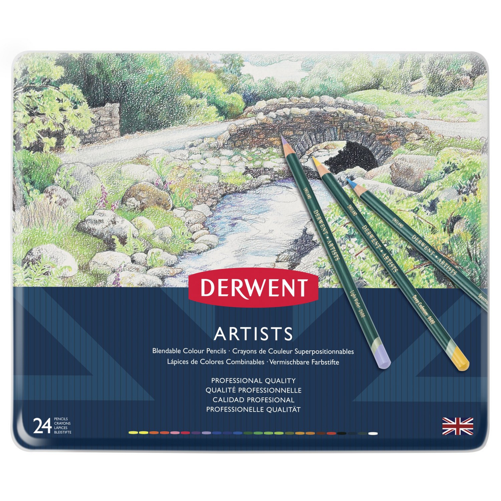Derwent Artists Colouring Pencils - Tin 24