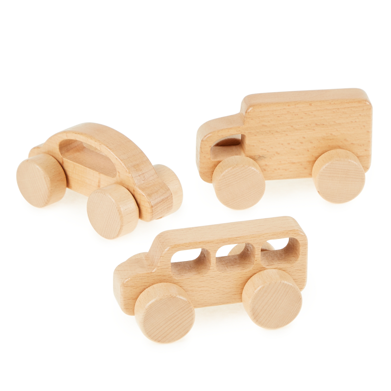 Wooden Vehicles - Assorted - Pack of 3
