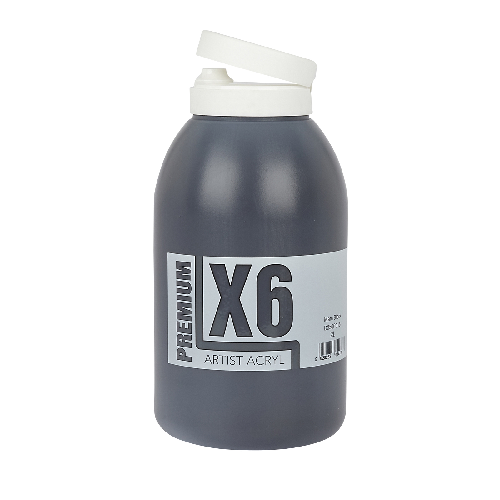 Specialist Crafts X6 Premium Mars Black Acryl/Acrylic Paint - 2 Litre - Each