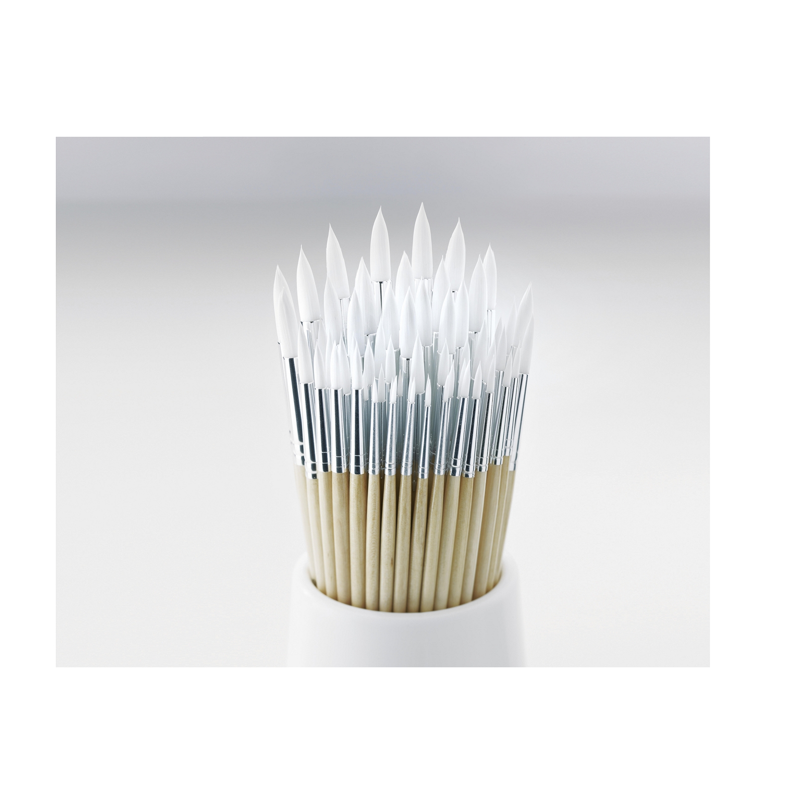 Essential Round Synthetic Brush Bulk Pack - Short Handled