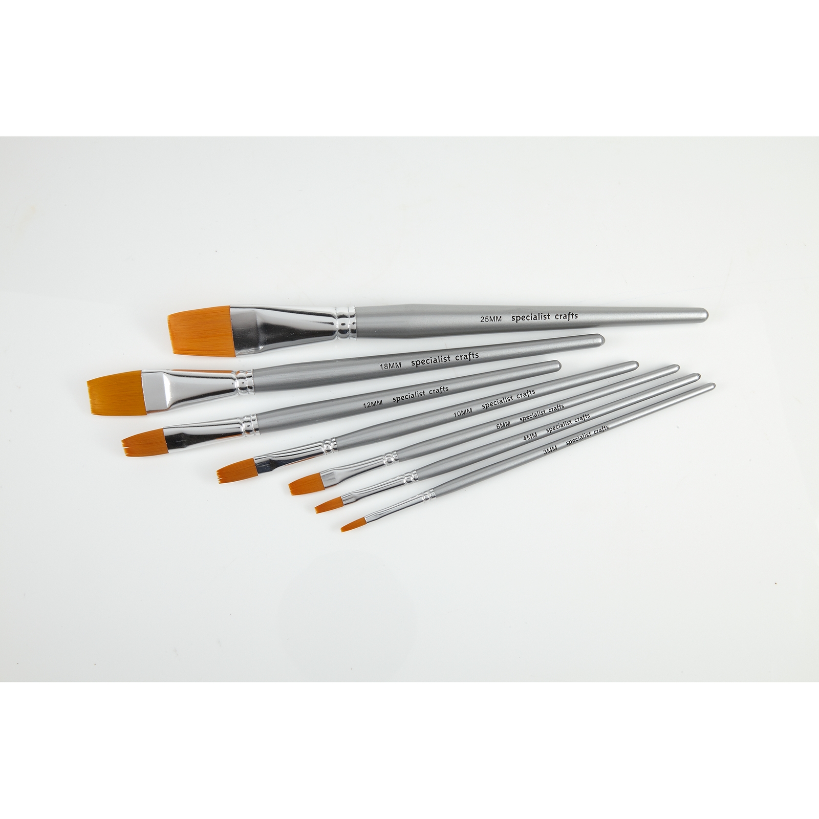 Student Flat Synthetic Brush Set - Short Handled