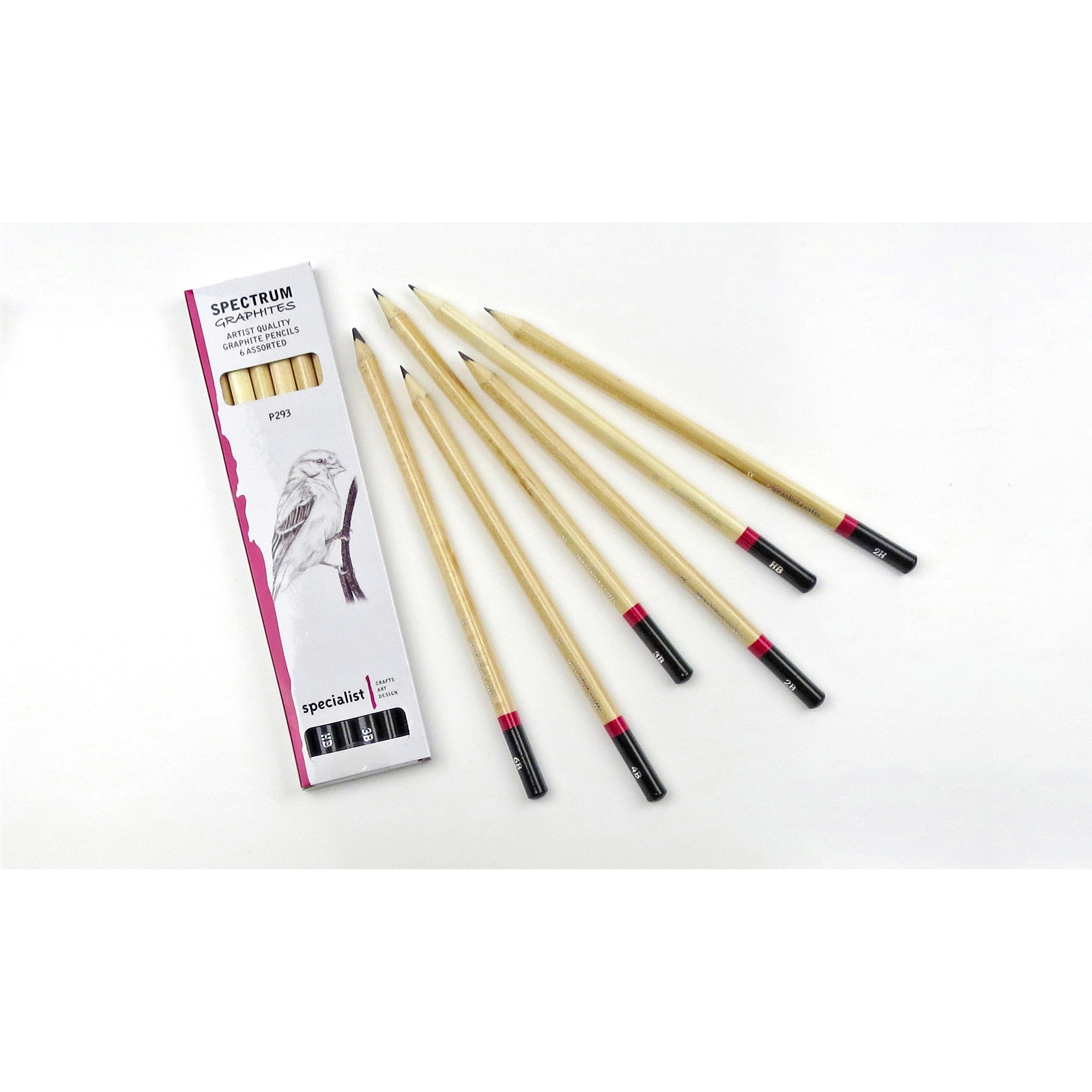 Specialist Crafts Spectrum Graphite Pencils - Assorted - Pack of 6