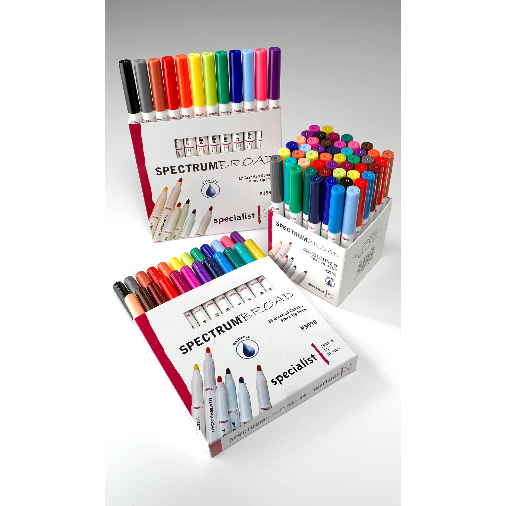 Spectrum Broad Pen Pk12 Asrtd Colours