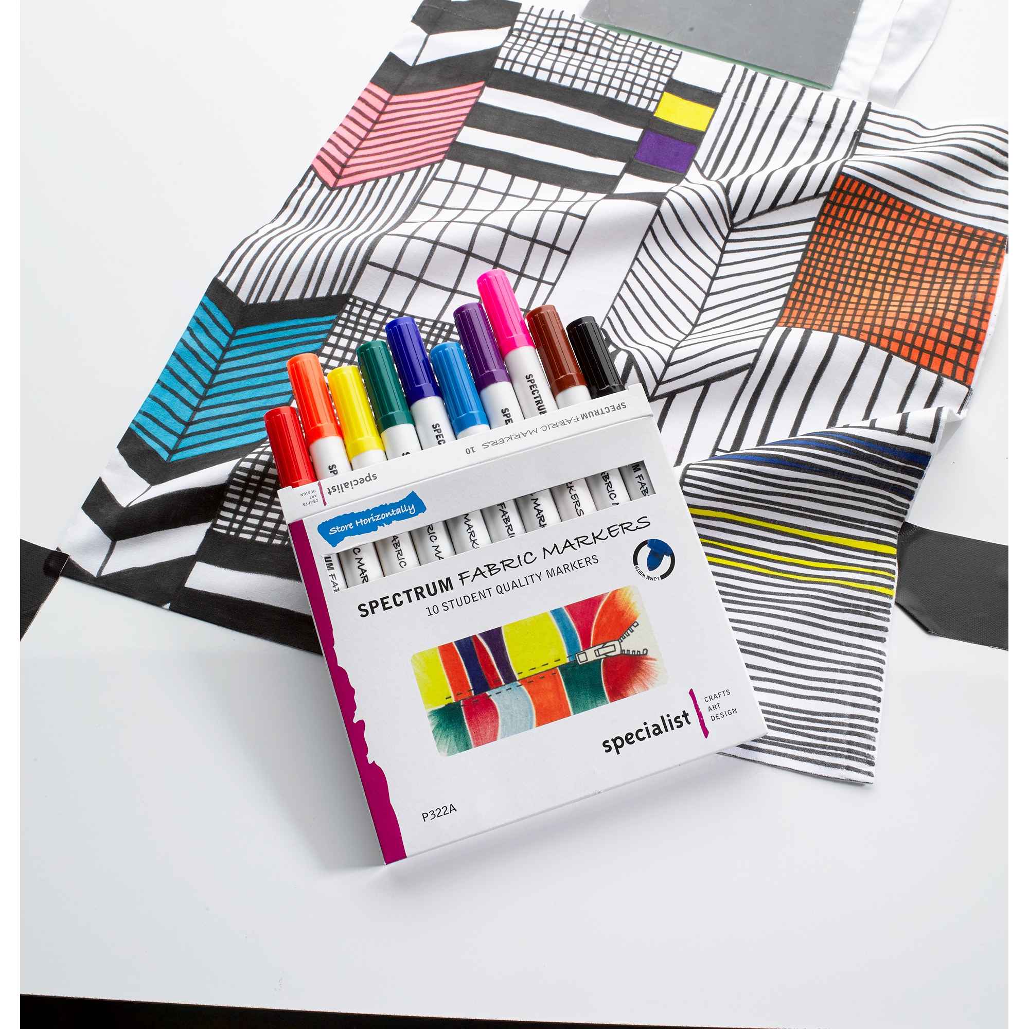 Spectrum Fabric Markers Pk10 Asrtd Col