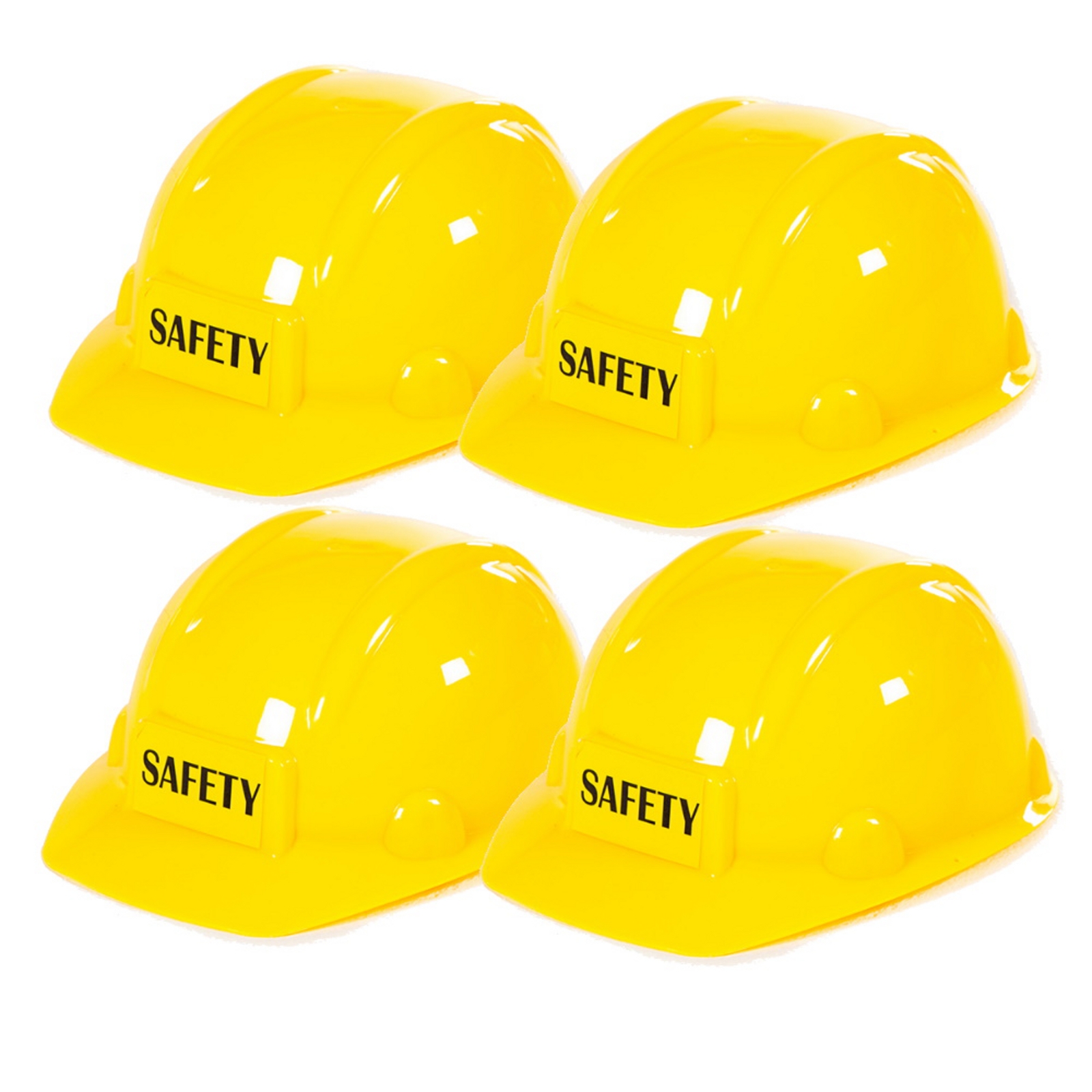 Construction Worker Hats - Pack of 4