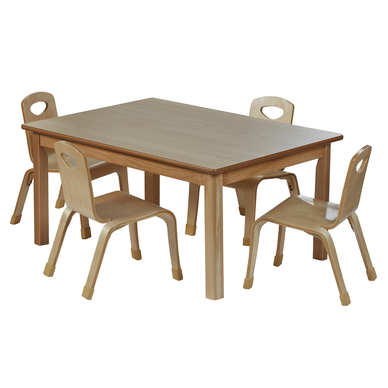 Playscapes Rect Table H32cm 4 Chairs H21cm