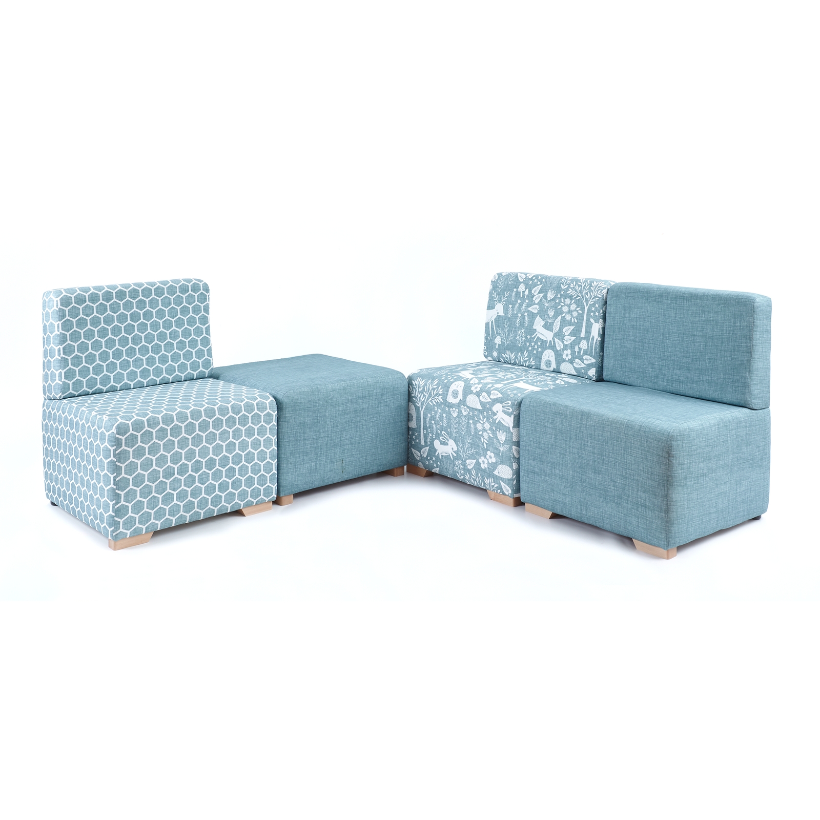Corner Woodland Sofa Set Mod - Duck Egg - pack x 4