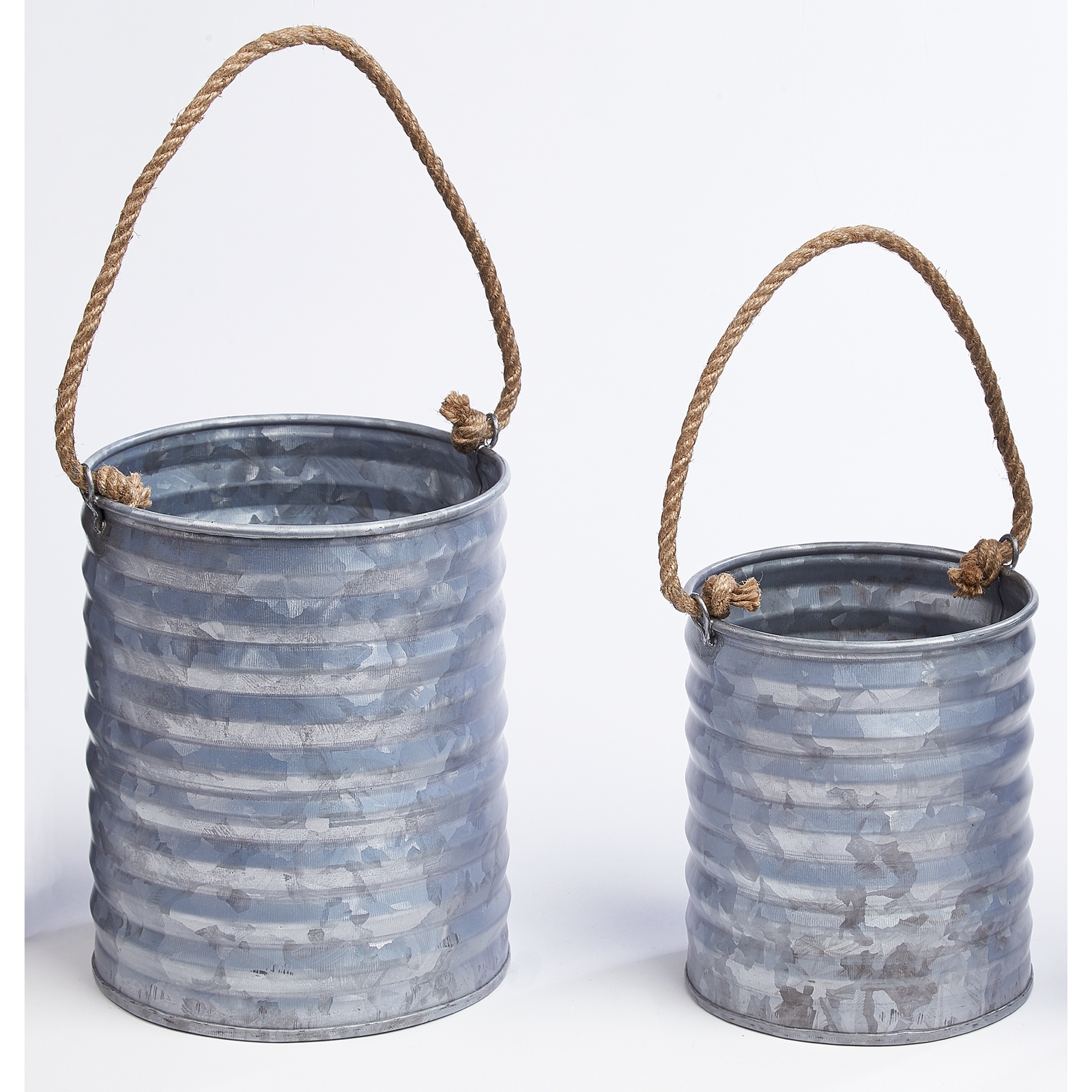 Metal Rope Handled Planters