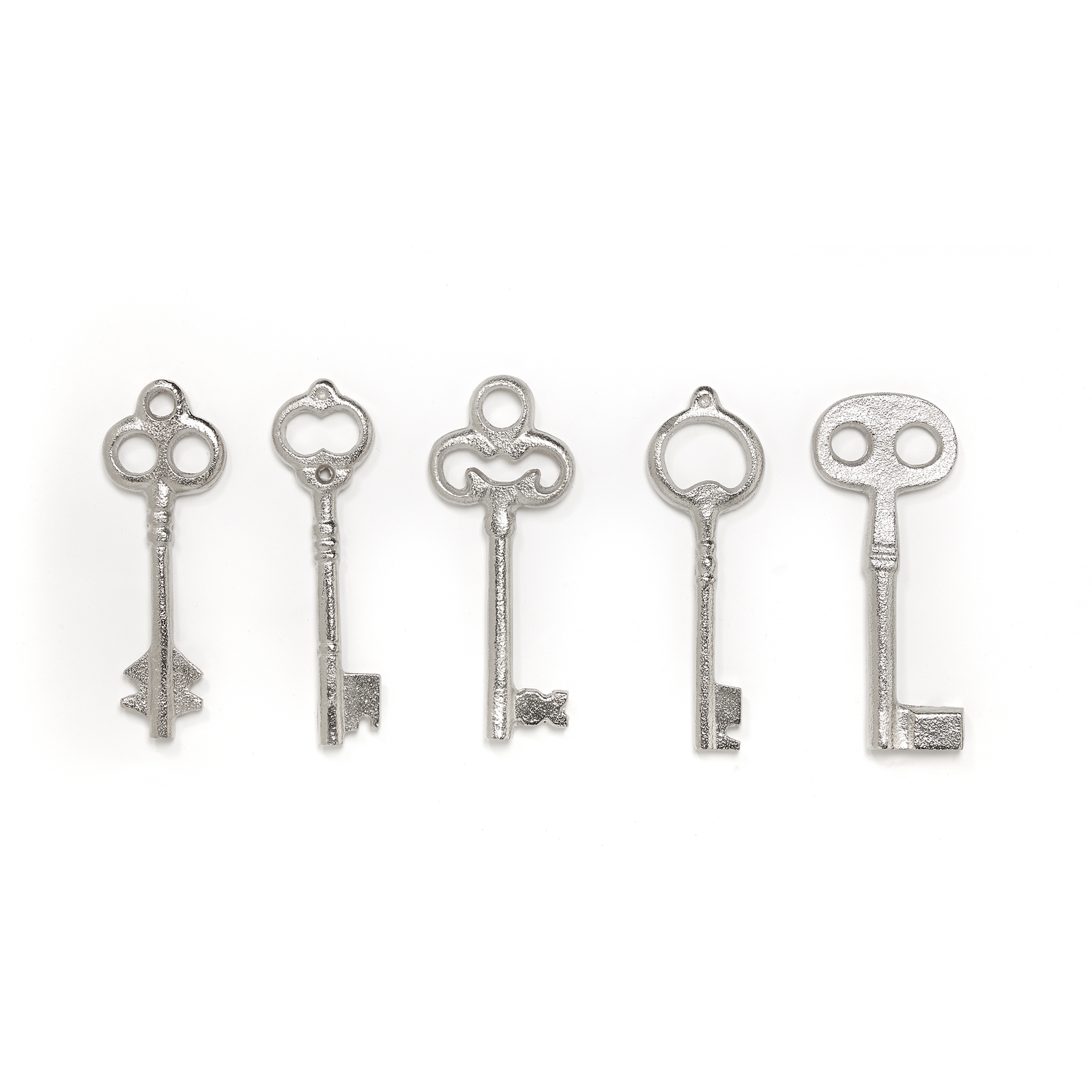 Metal Keys - 15 x 6 x 0.5cm - Assorted - Pack of 5
