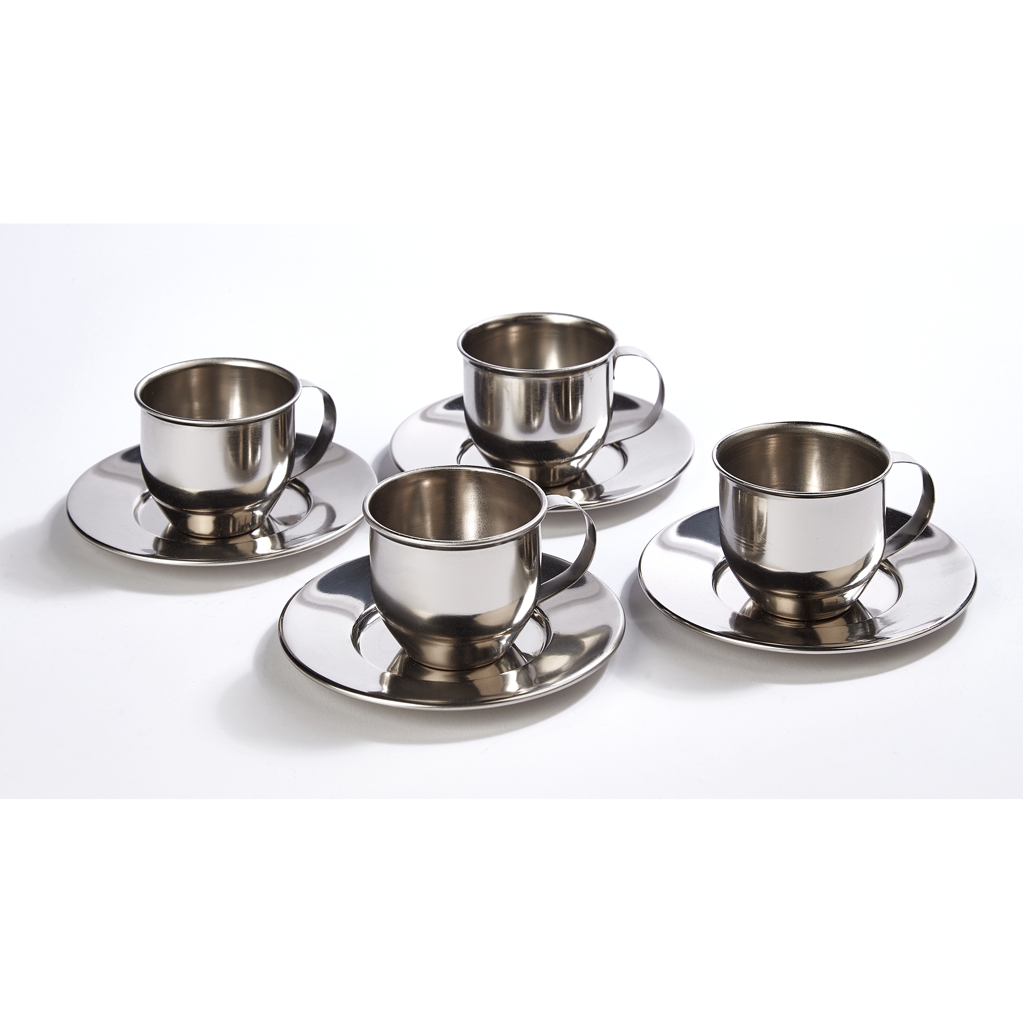 Metal Cup Saucer 4pk