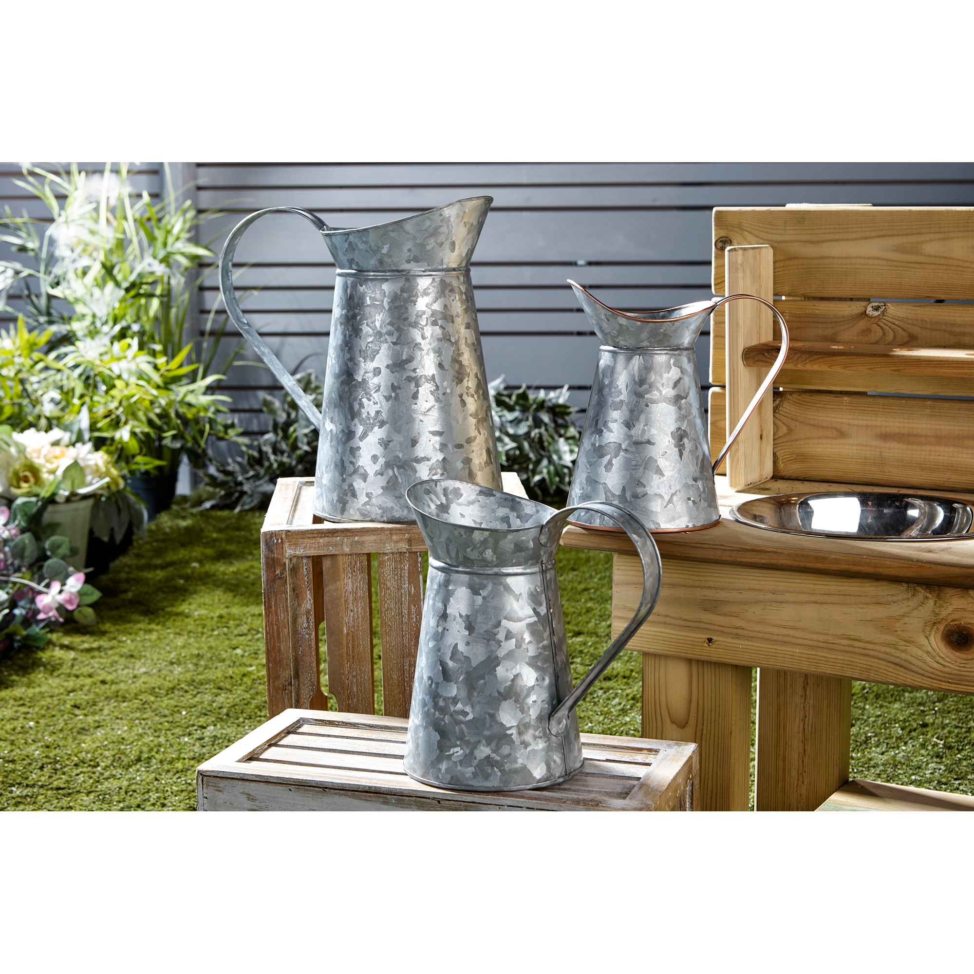 Metal Jugs 3pk - Different Sizes