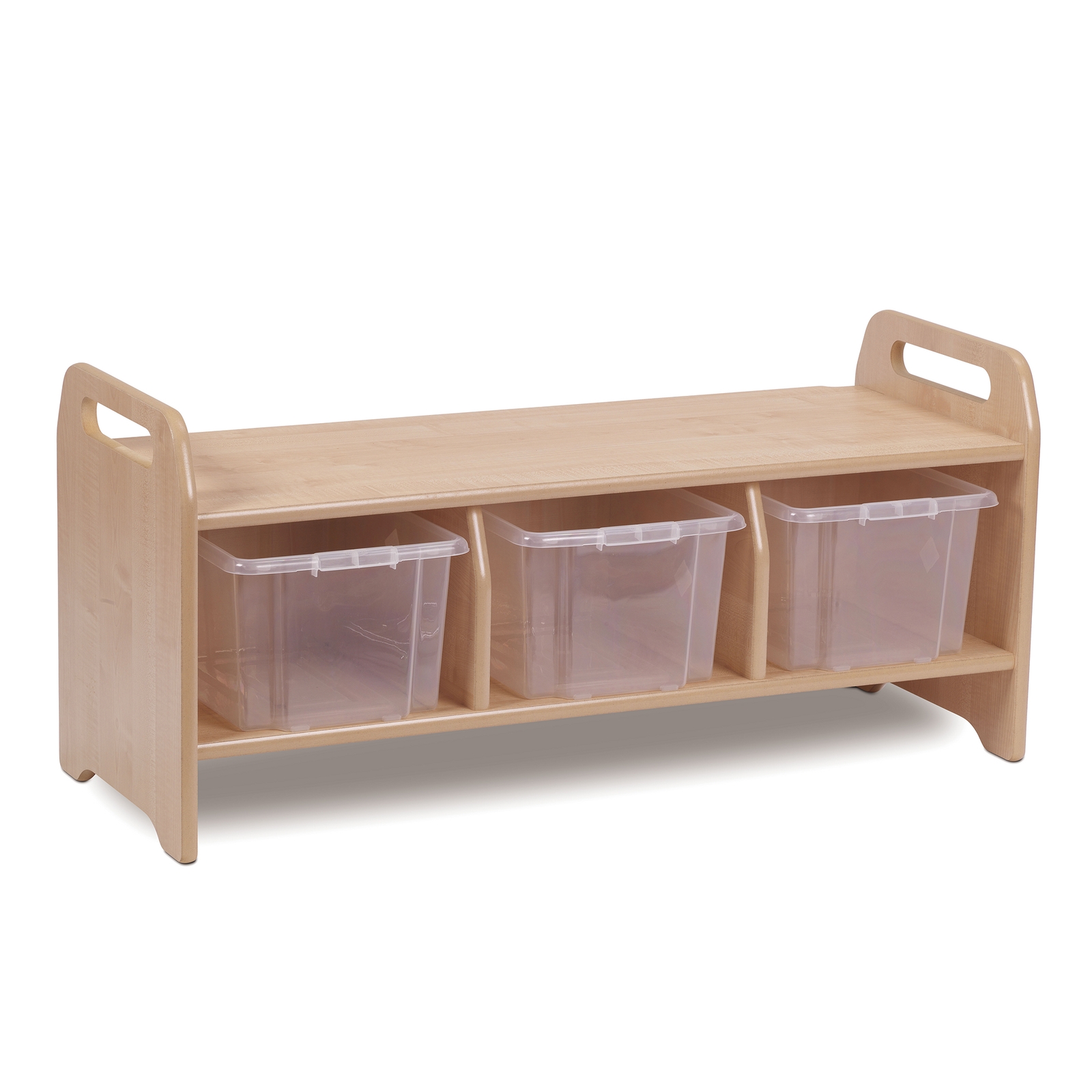 Playscapes Storage Bench - Large With 3 Clear Tubs