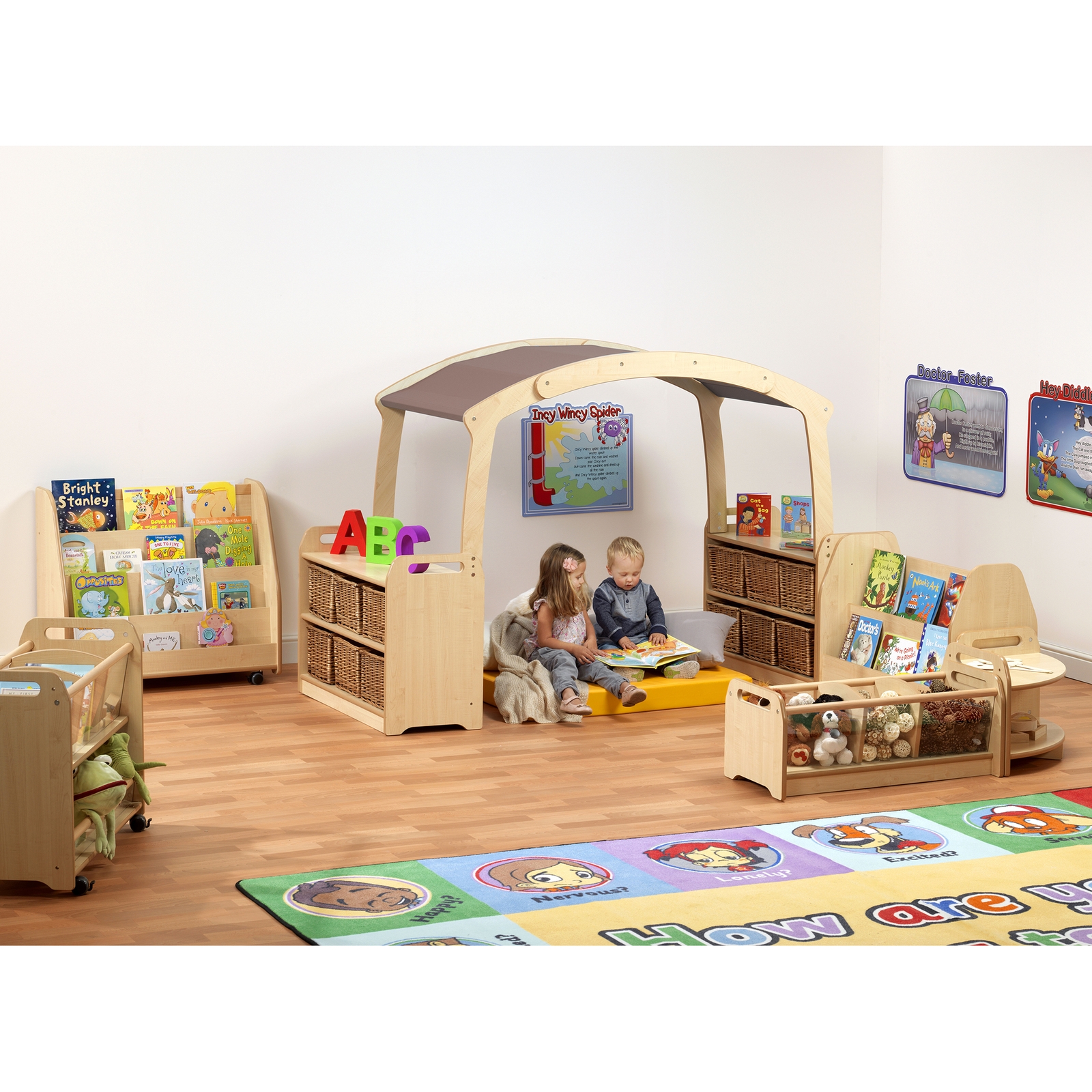 Playscapes Reading Zone Taupe Roof Without Baskets