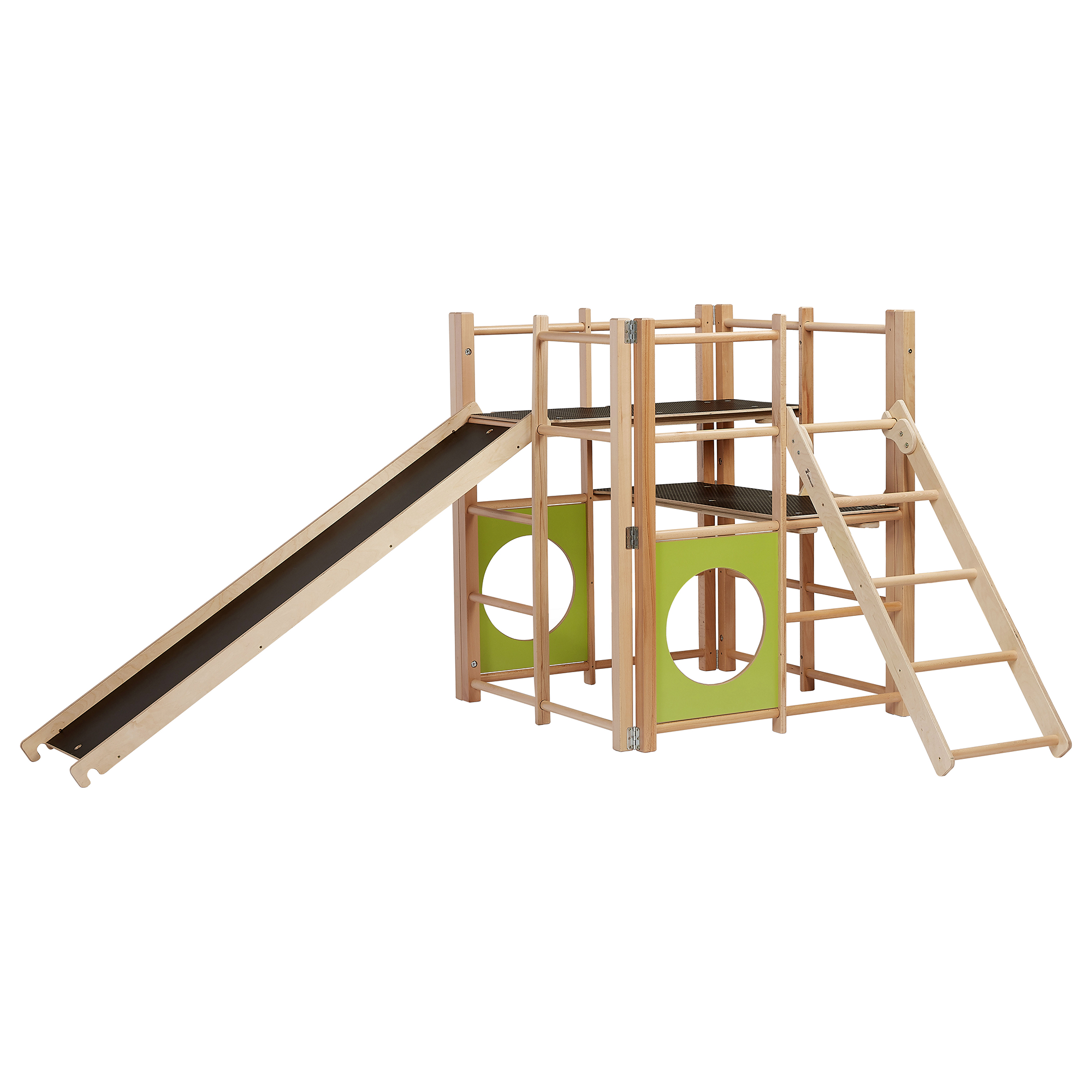 metal climbing frame with slide