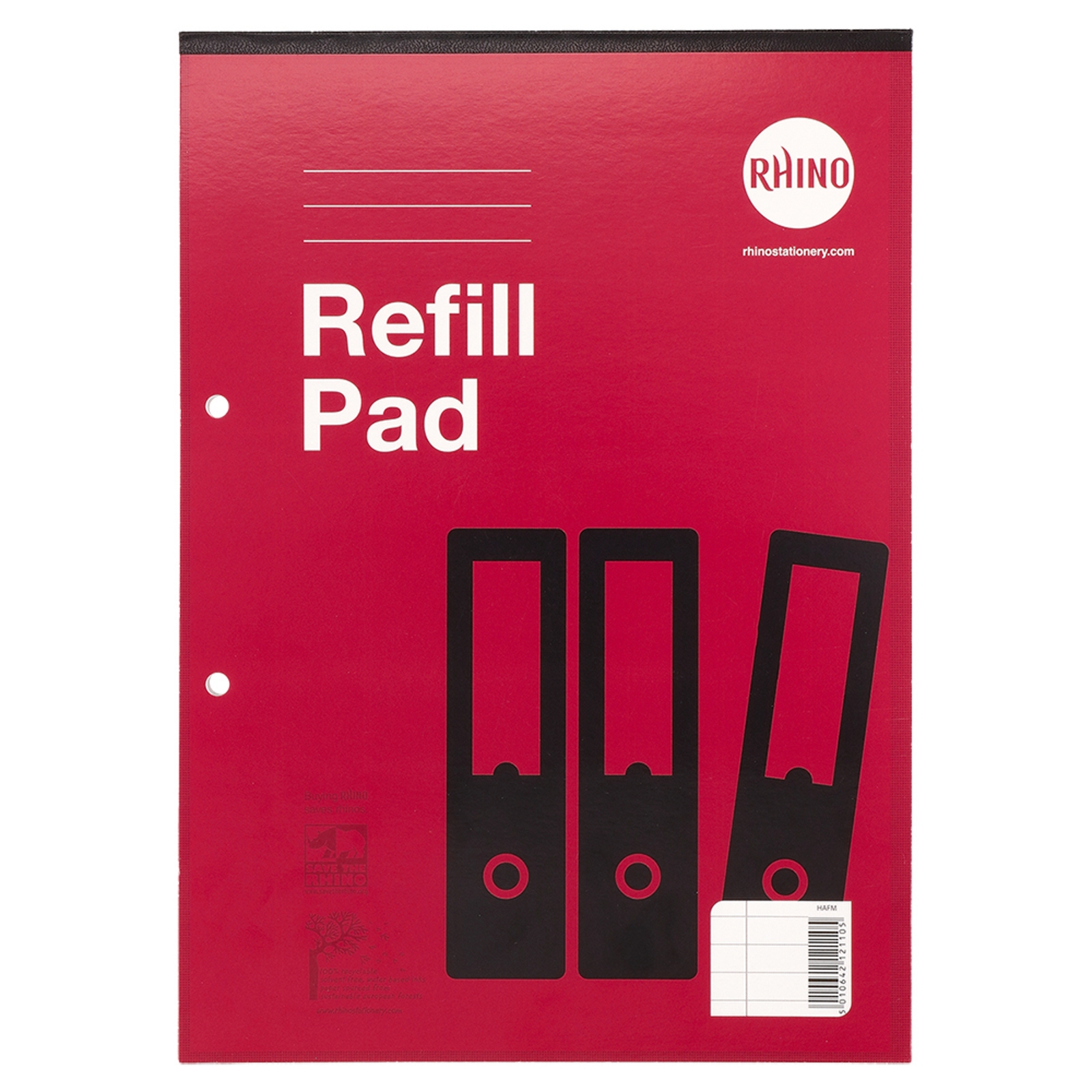 Refill Pads A4 80p 8mm Margin Red P6