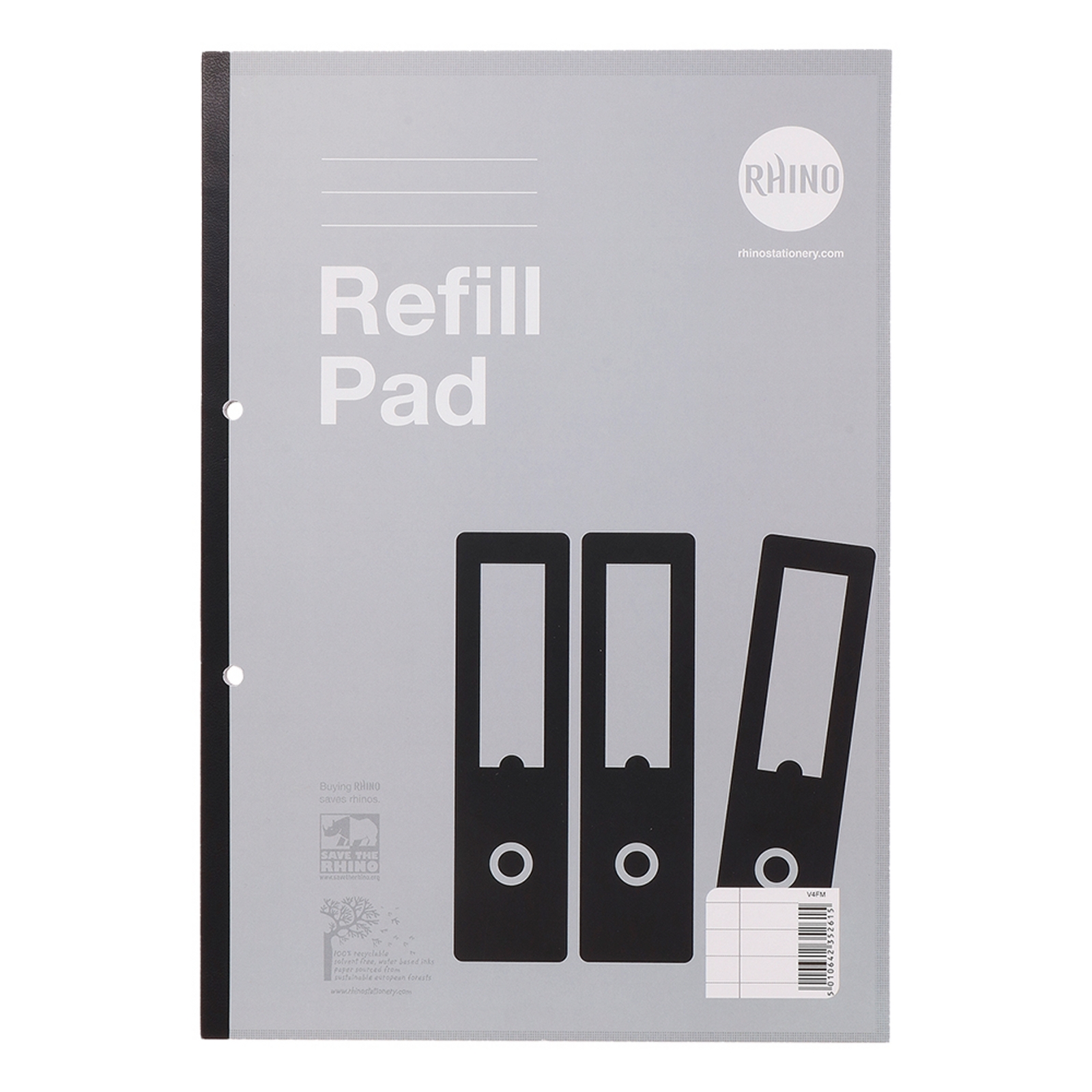 Refill Pads A4 80p 8mm Ruled Red P10