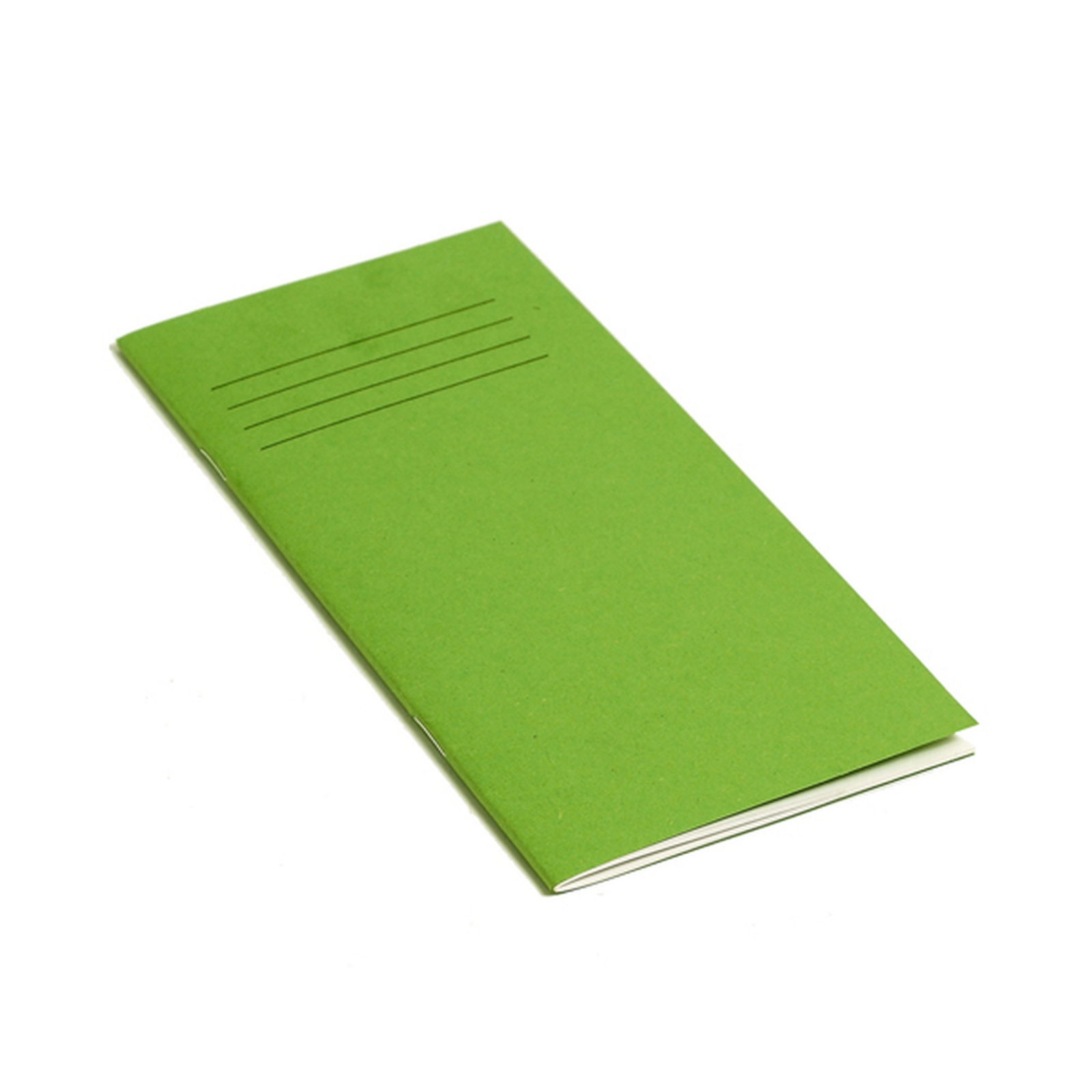 8 x 4"/200 x 100mm Green Cover Plain Page Vocabulary Book - 32 Pages - Pack of 100