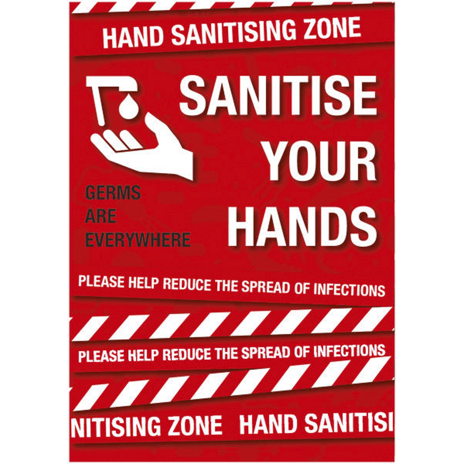 Sanitise Your Hands A3 S A Poster