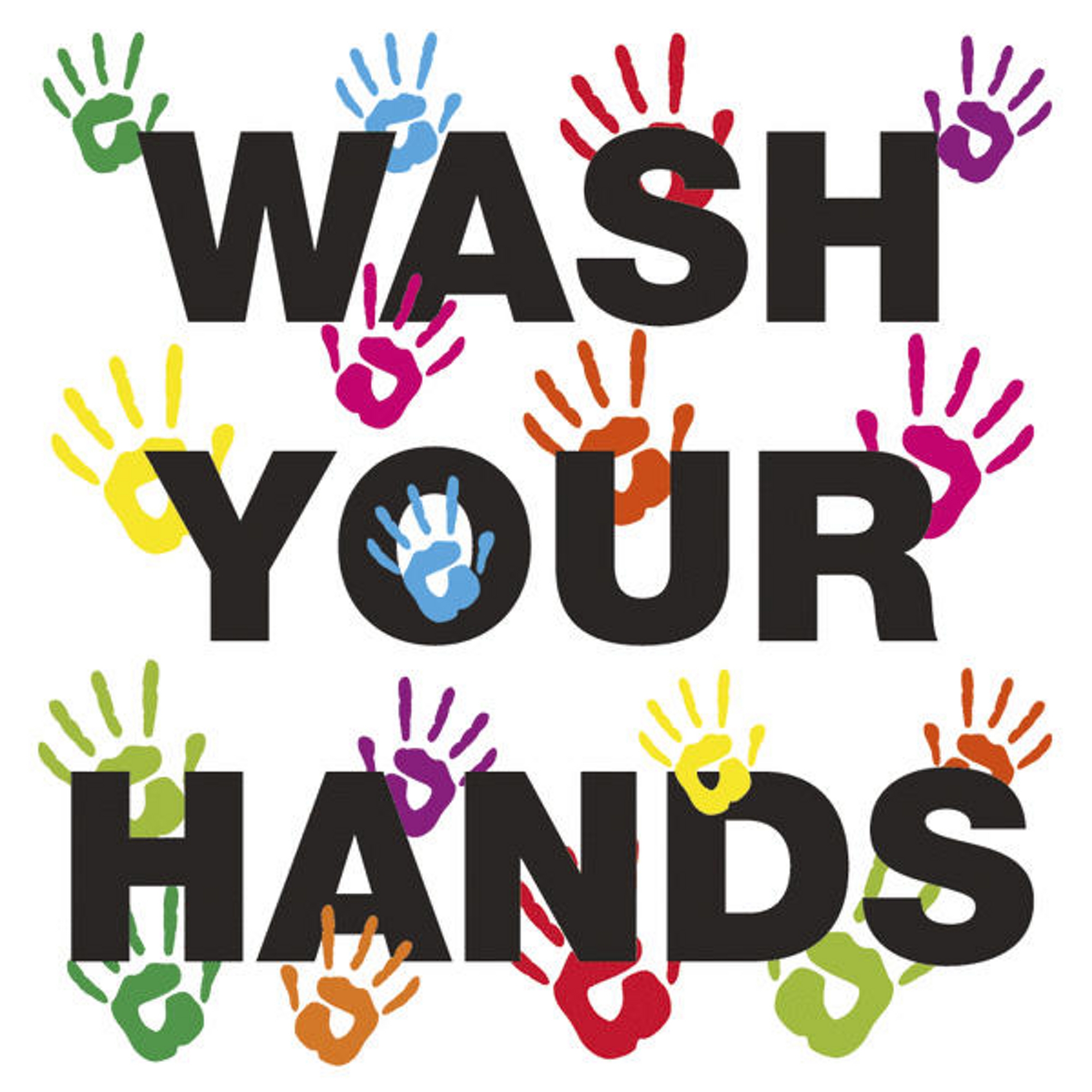 Wash Your Hands 200 x 200mm Self-Adhesive Vinyl Poster