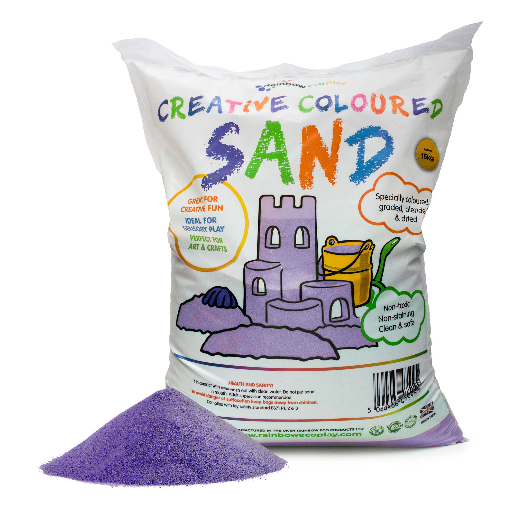 HE125547 - Coloured Sand - Purple 15kg Bag | Findel Education