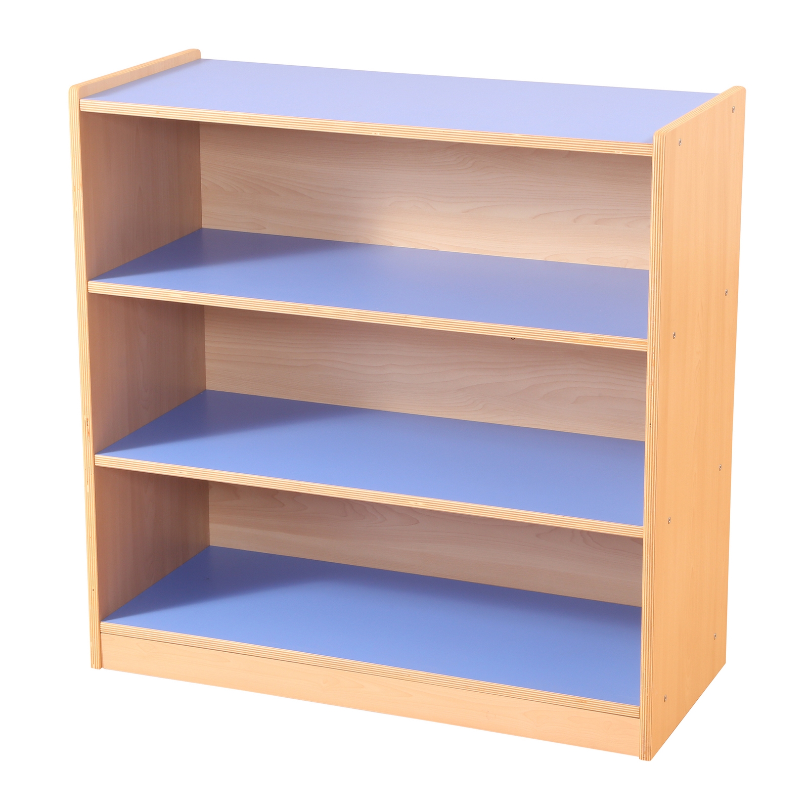Blue & Maple 3 Shelf Bookcase