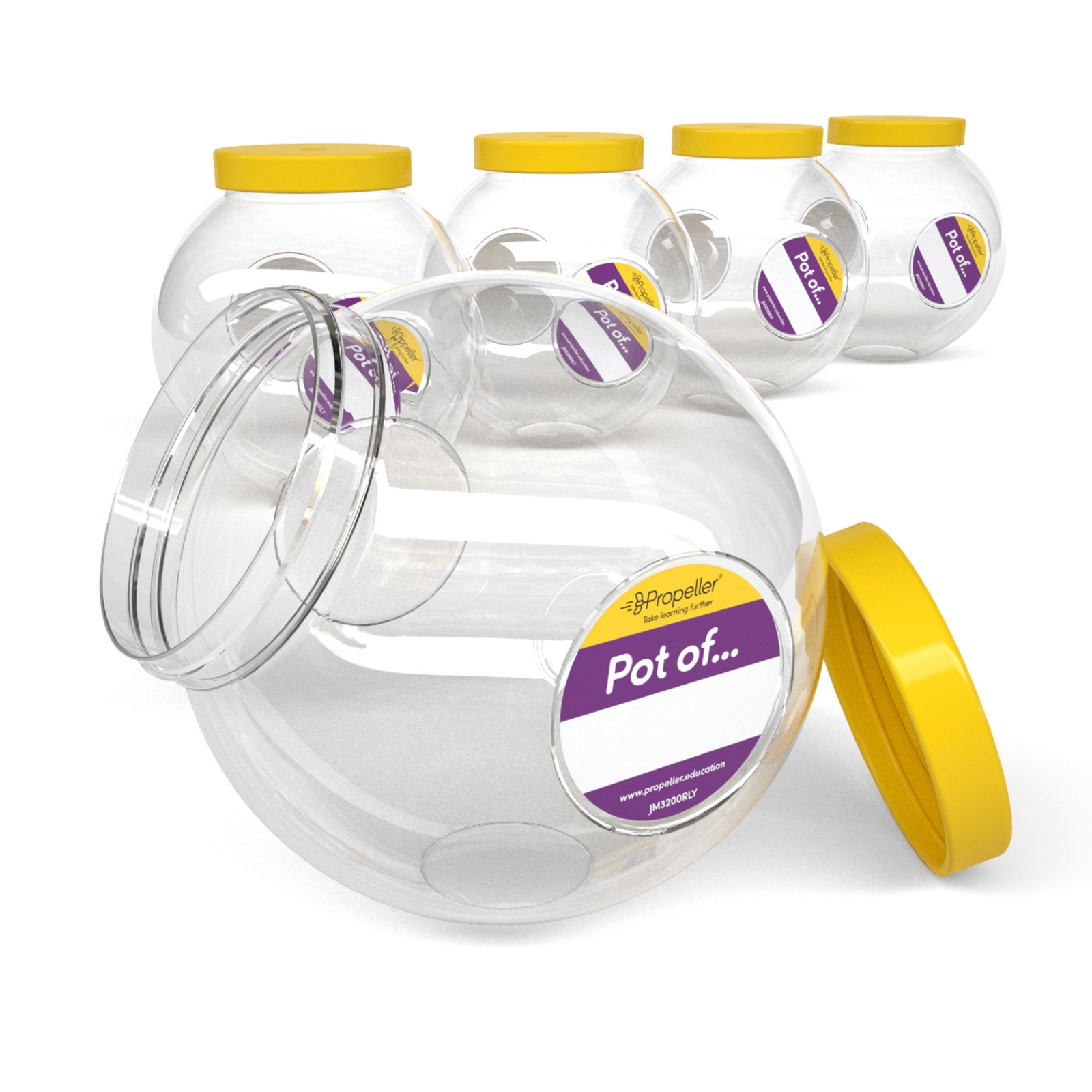 Multi-Stack Classroom Storage Jar 3200ml - Pack of 5