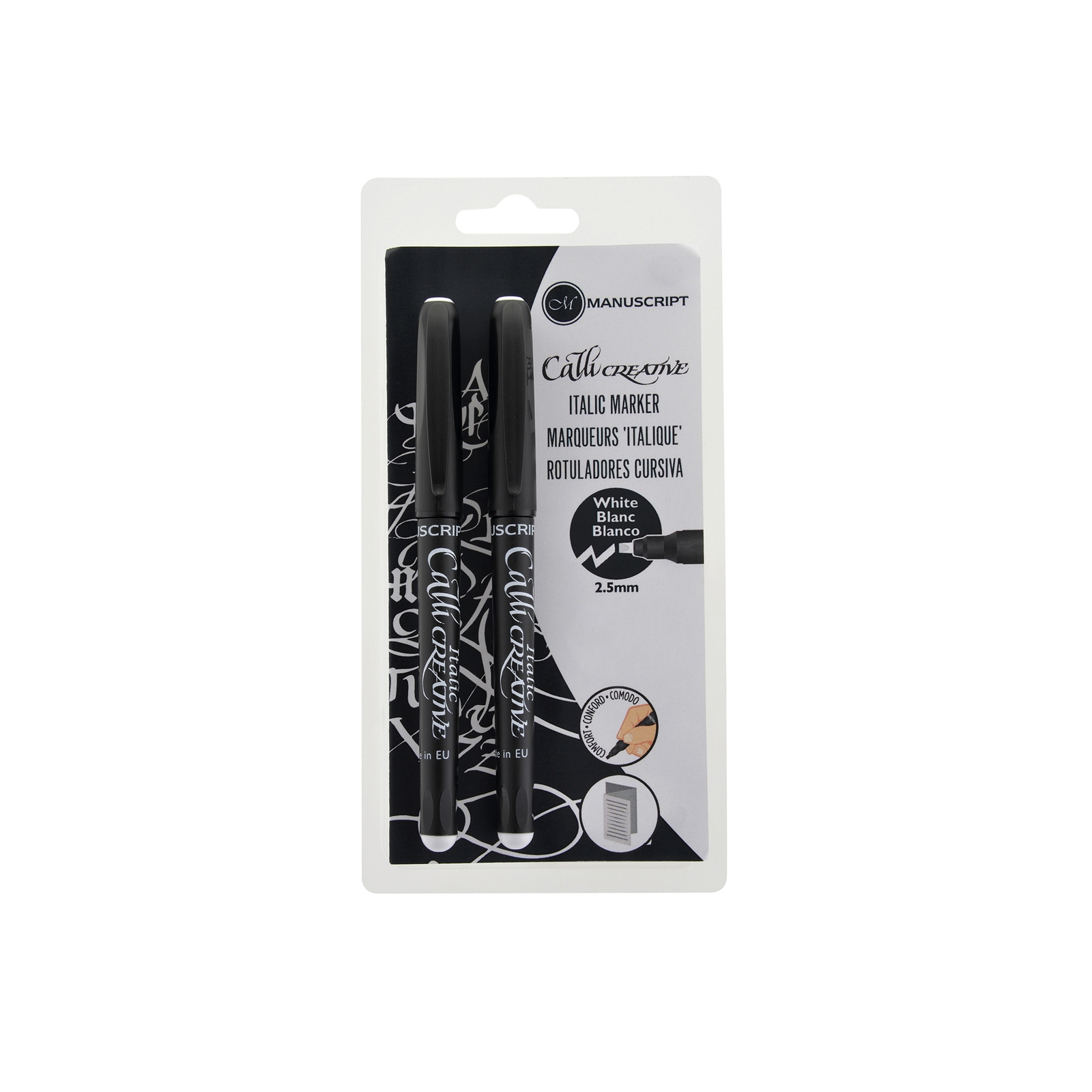 Manuscript Italian Markers - White - Pack of 2