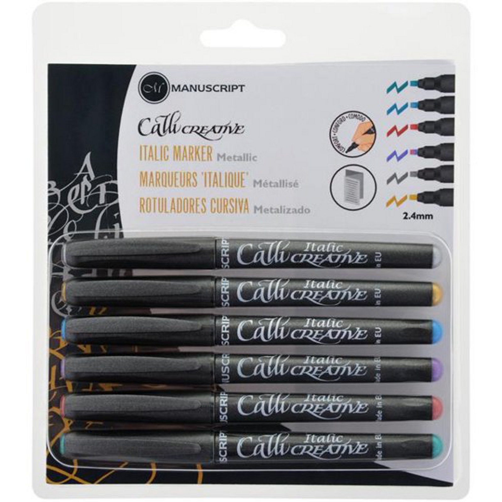 Manuscript Italian Markers - Metallic - Pack of 6