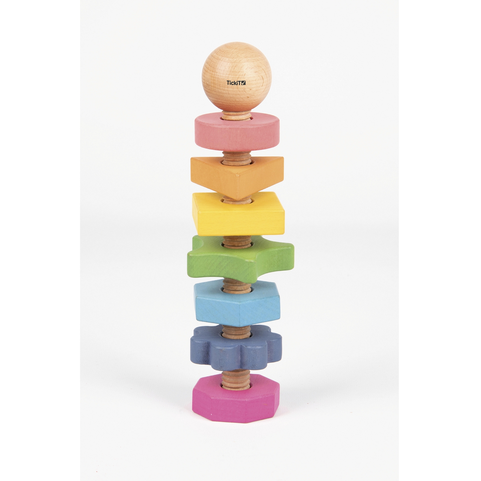 TickiT Rainbow Wooden Shape Twister