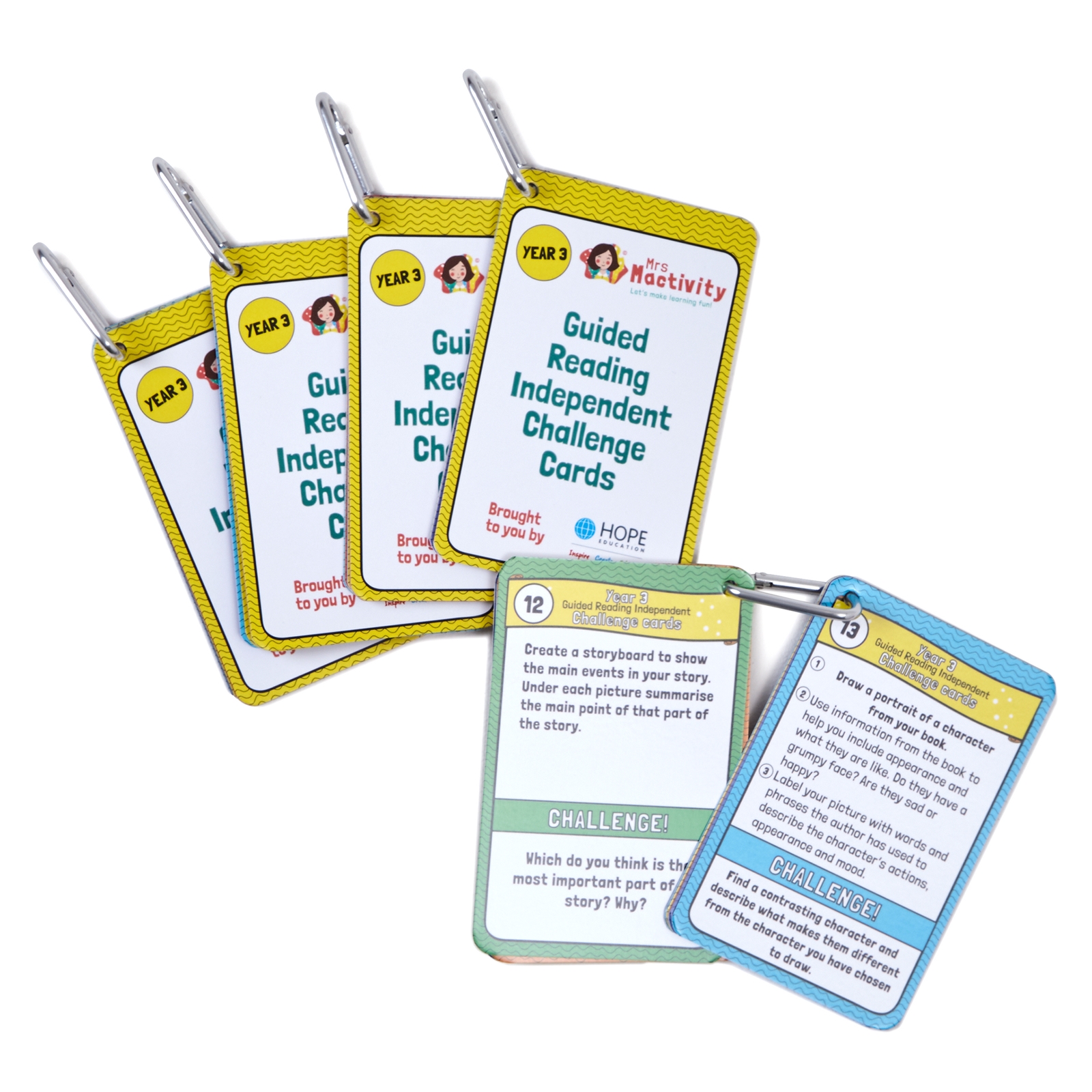 Mrs Mactivity Guided Reading Cards Year 3