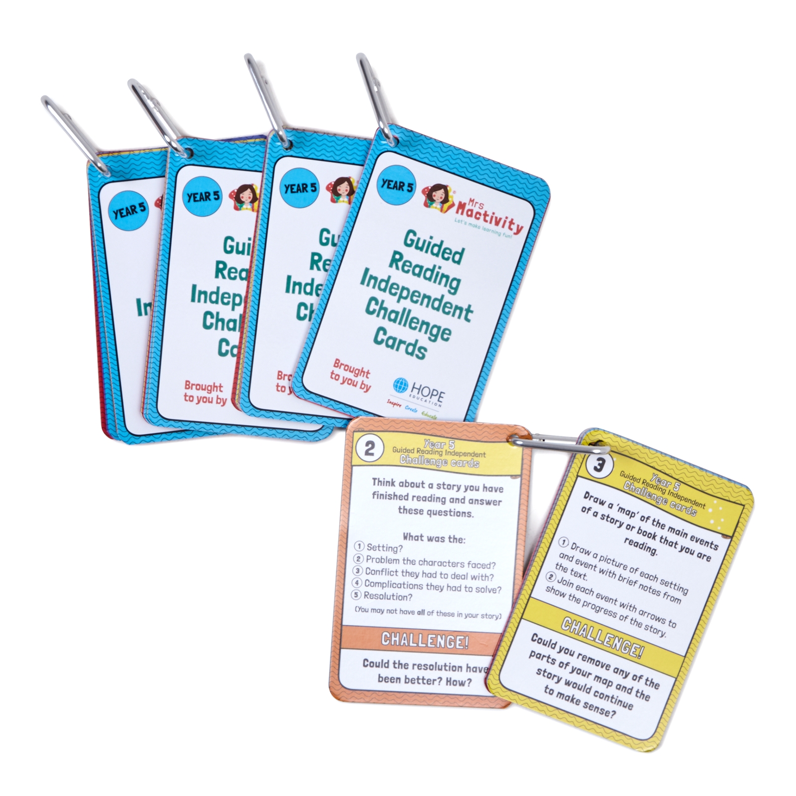 Mrs Mactivity Guided Reading Cards Year 5