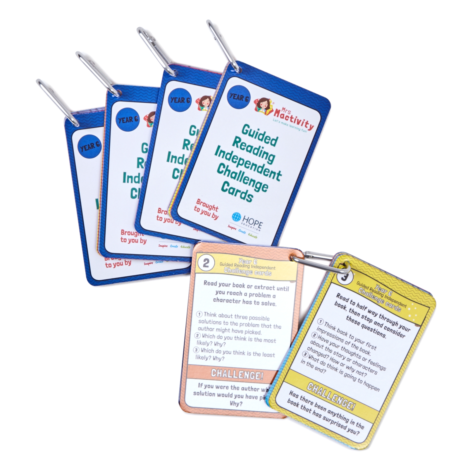 Mrs Mactivity Guided Reading Cards Year 6