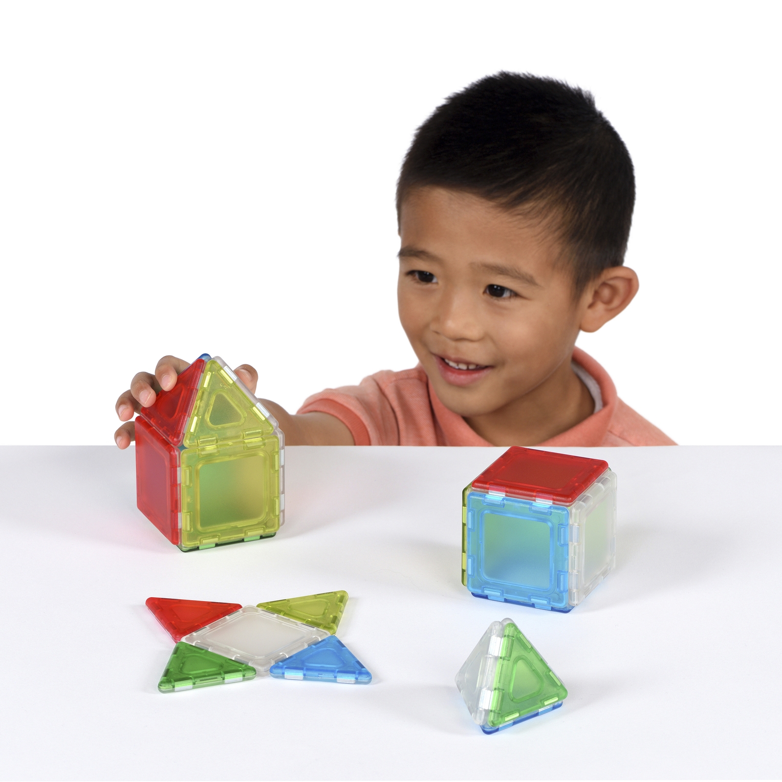 Solid Magnetic Polydron Essential Shapes Set - Pack of 24