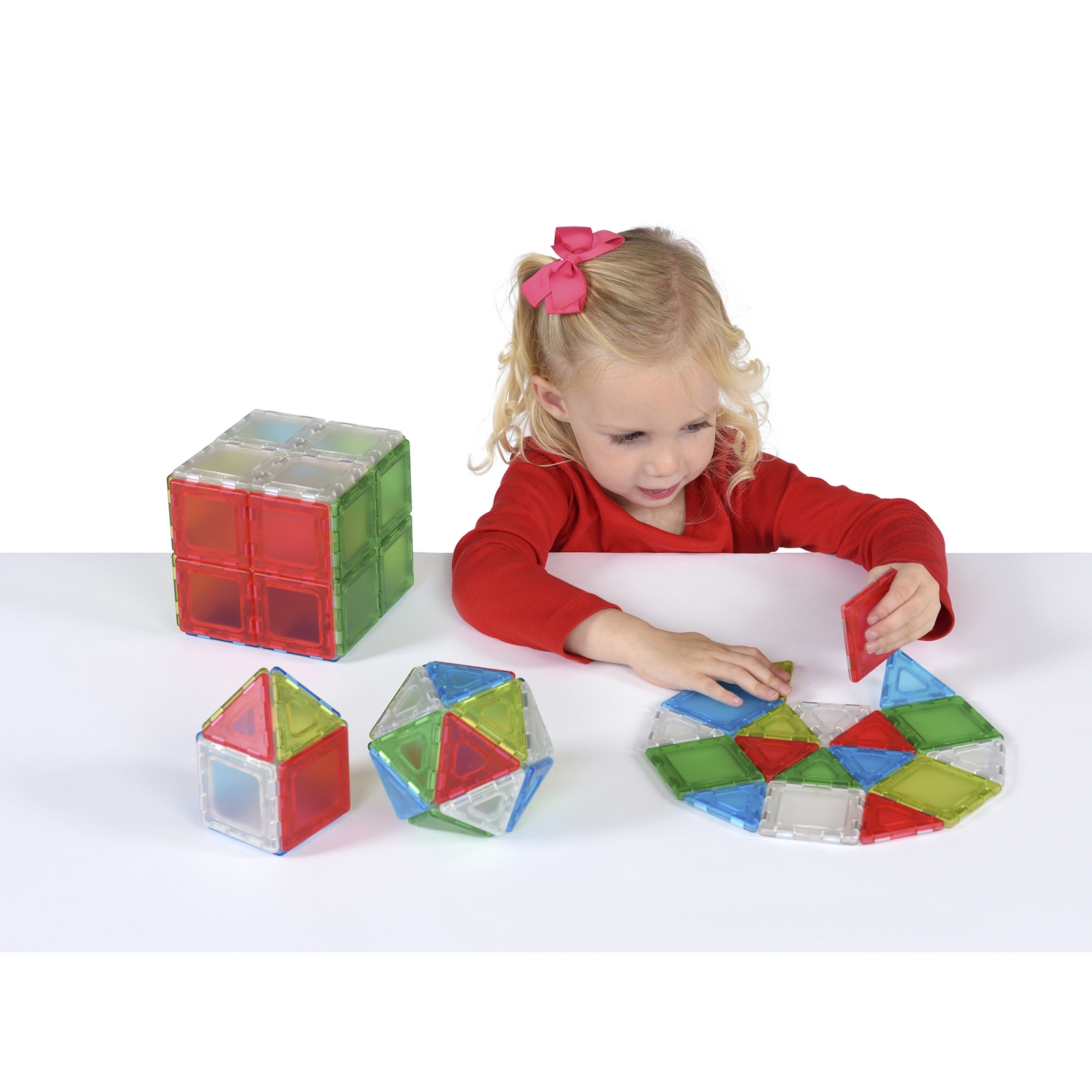 Translucent Solid Magnetic Polydron Class Set - Pack of 72