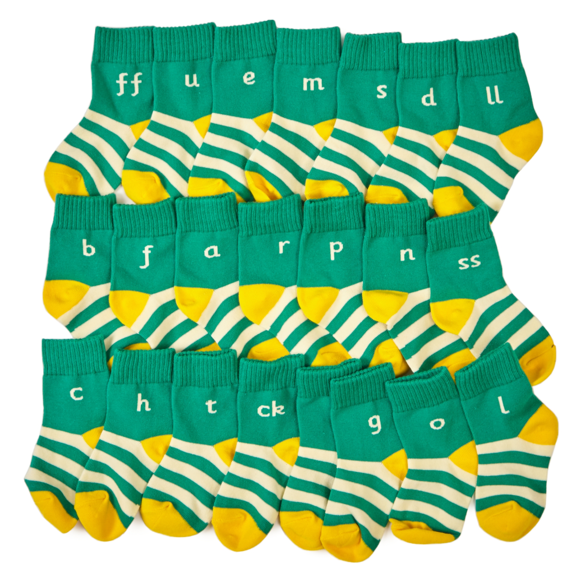 Letter And Sound Socks Phase 2 23pcs