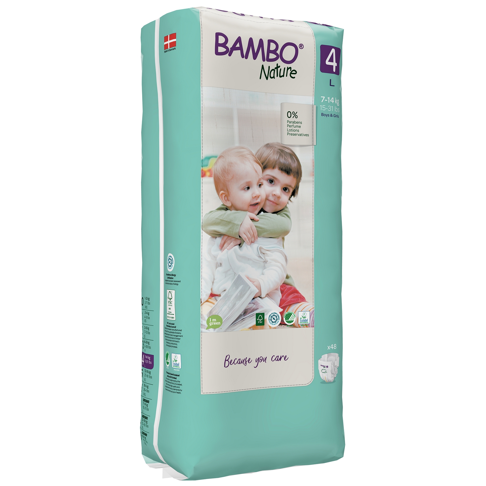 Bambo Nature Nappies Maxi Tb Size 4 Pk3