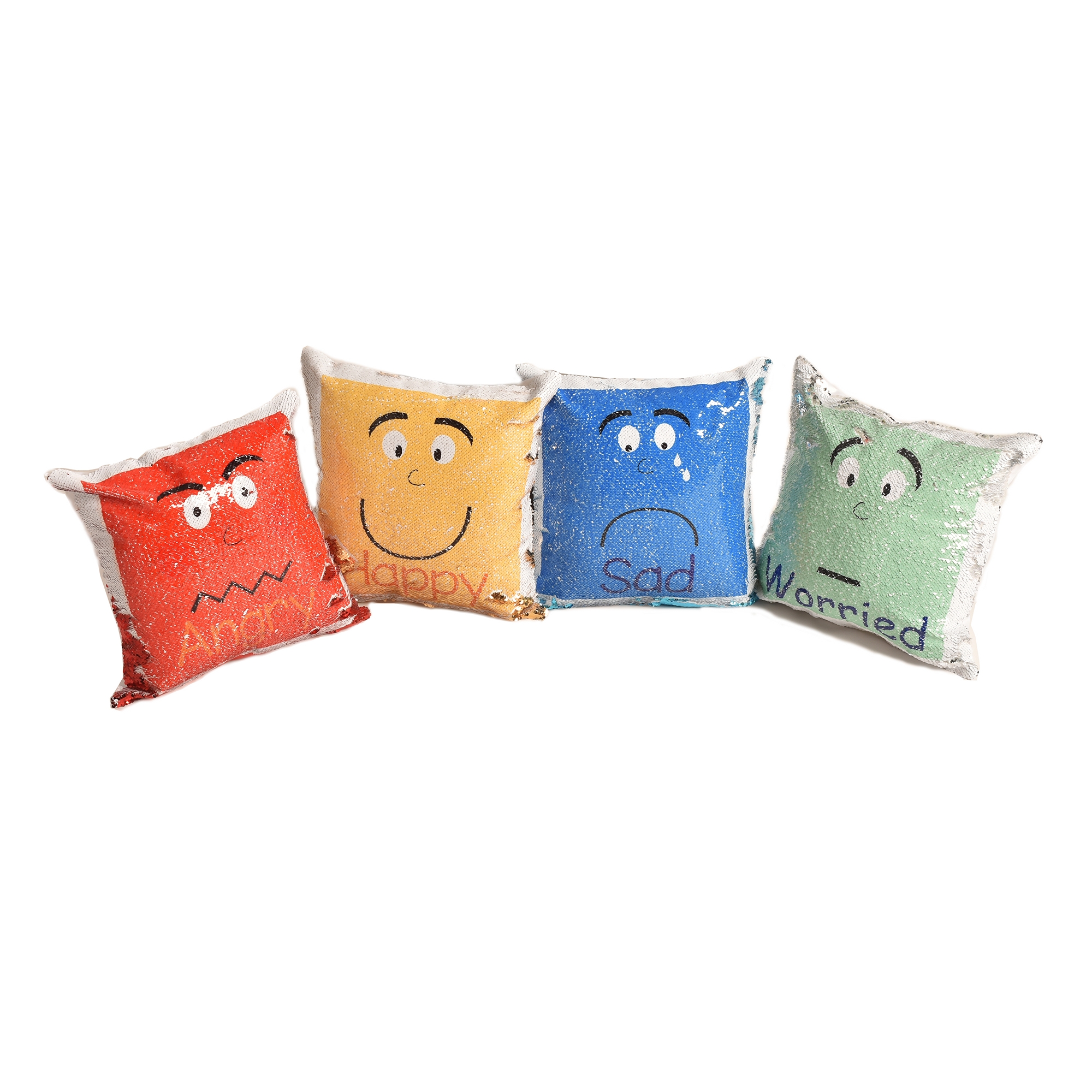 Reversible Sequin Emotion Cushions P4