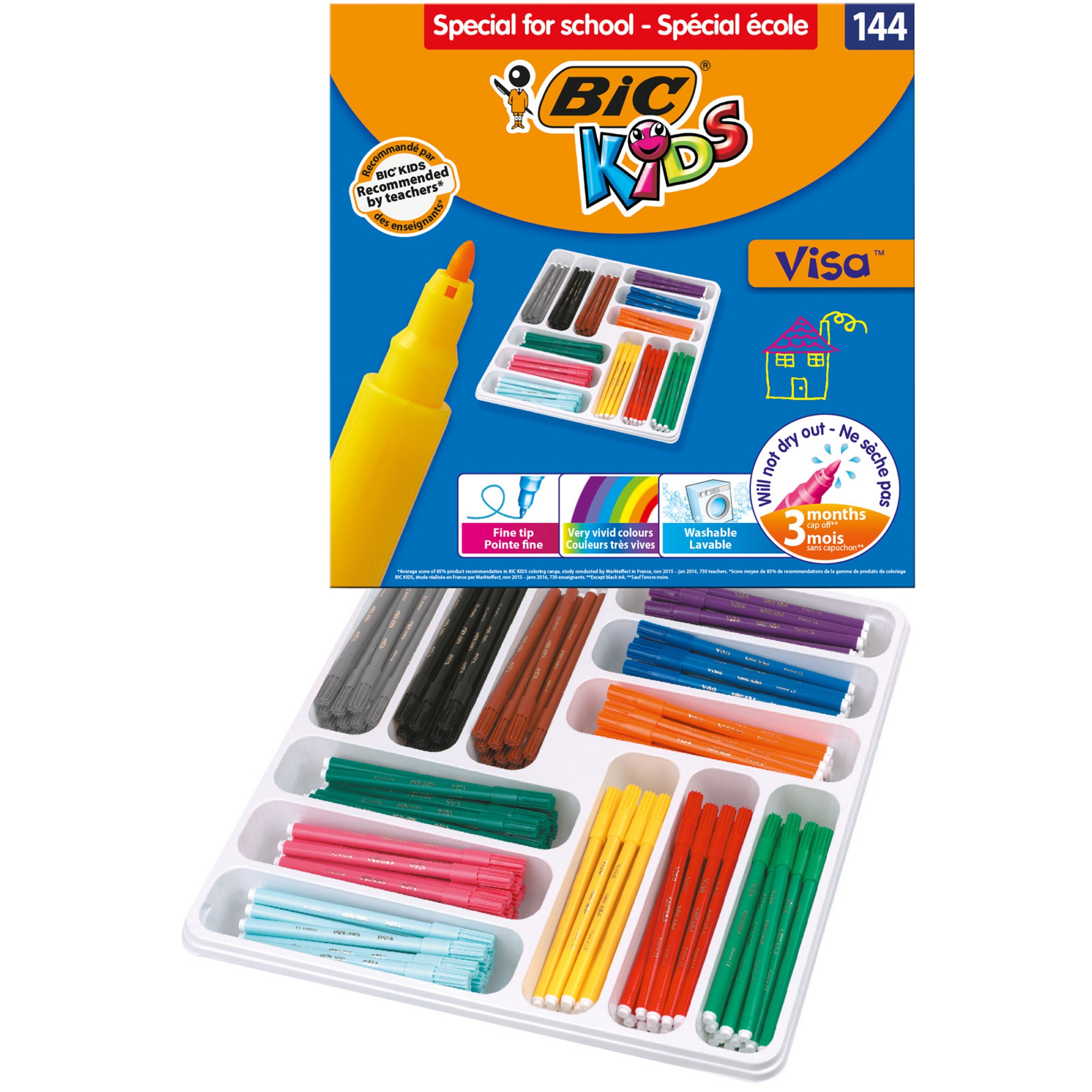 Bic Kids Visa Colour Felt Tips Fine P144