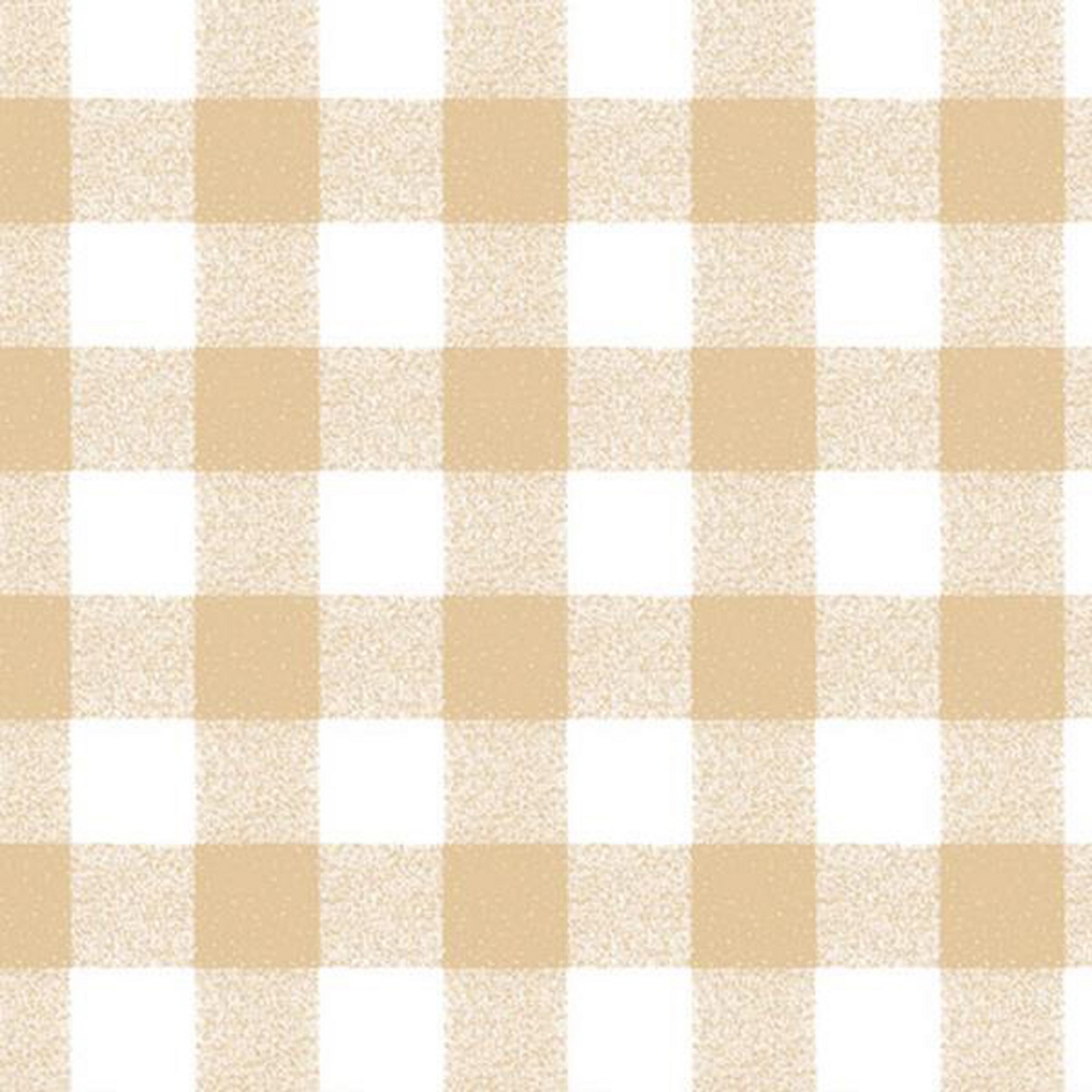 Beige Circular Gingham PVC Table Cloth - 120cm Diameter - Each