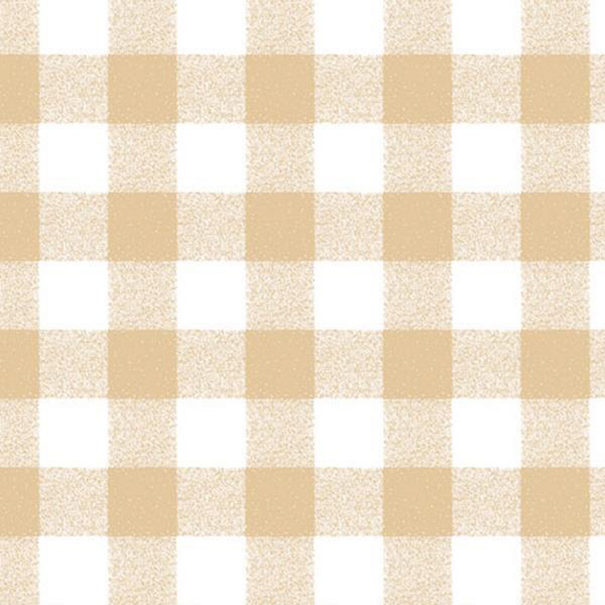 Gingham Circle Table Cloth Beige