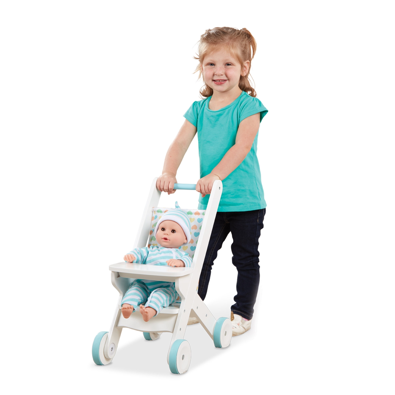 White Wooden Play Pushchair