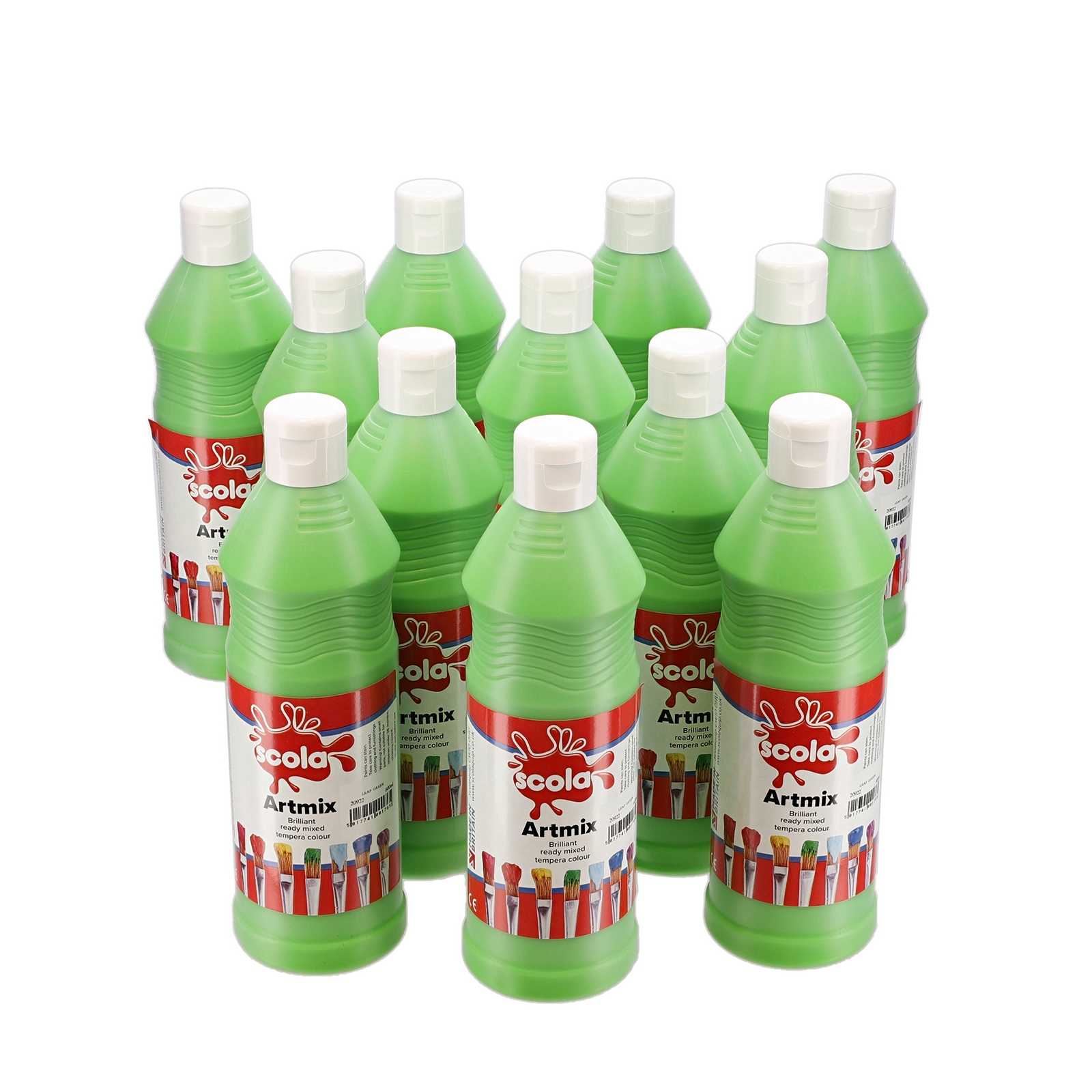 Scola  Leaf Green Artmix Ready Mixed Paint - 600ml - Pack of 12