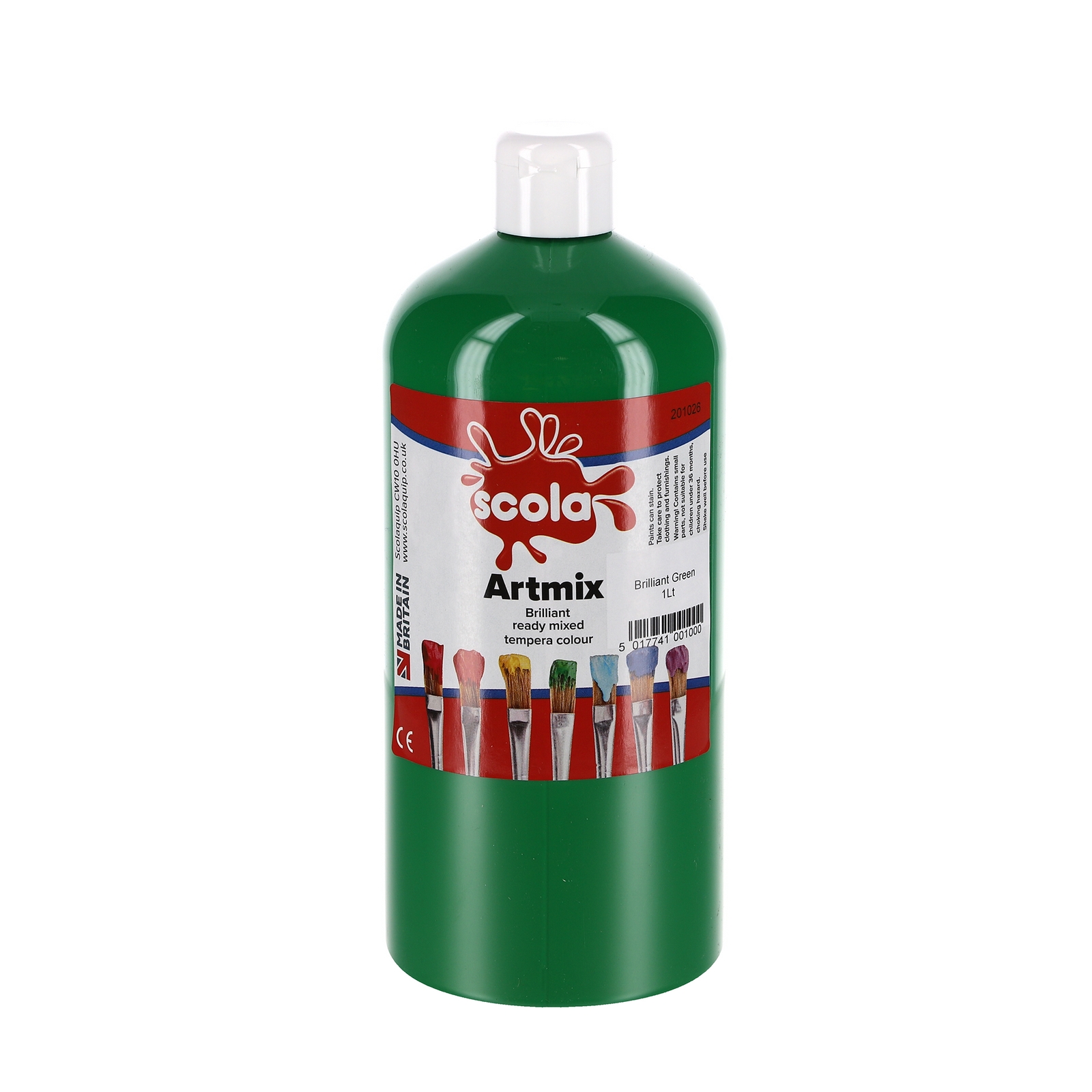 Scola Brilliant Green Artmix Ready Mixed Paint - 1 Litre - Each