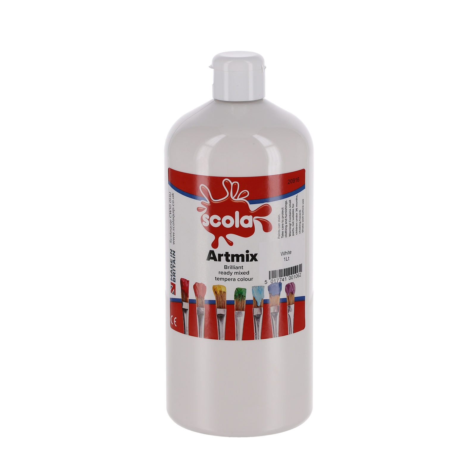 Scola White Artmix Ready Mixed Paint - 1 Litre - Each