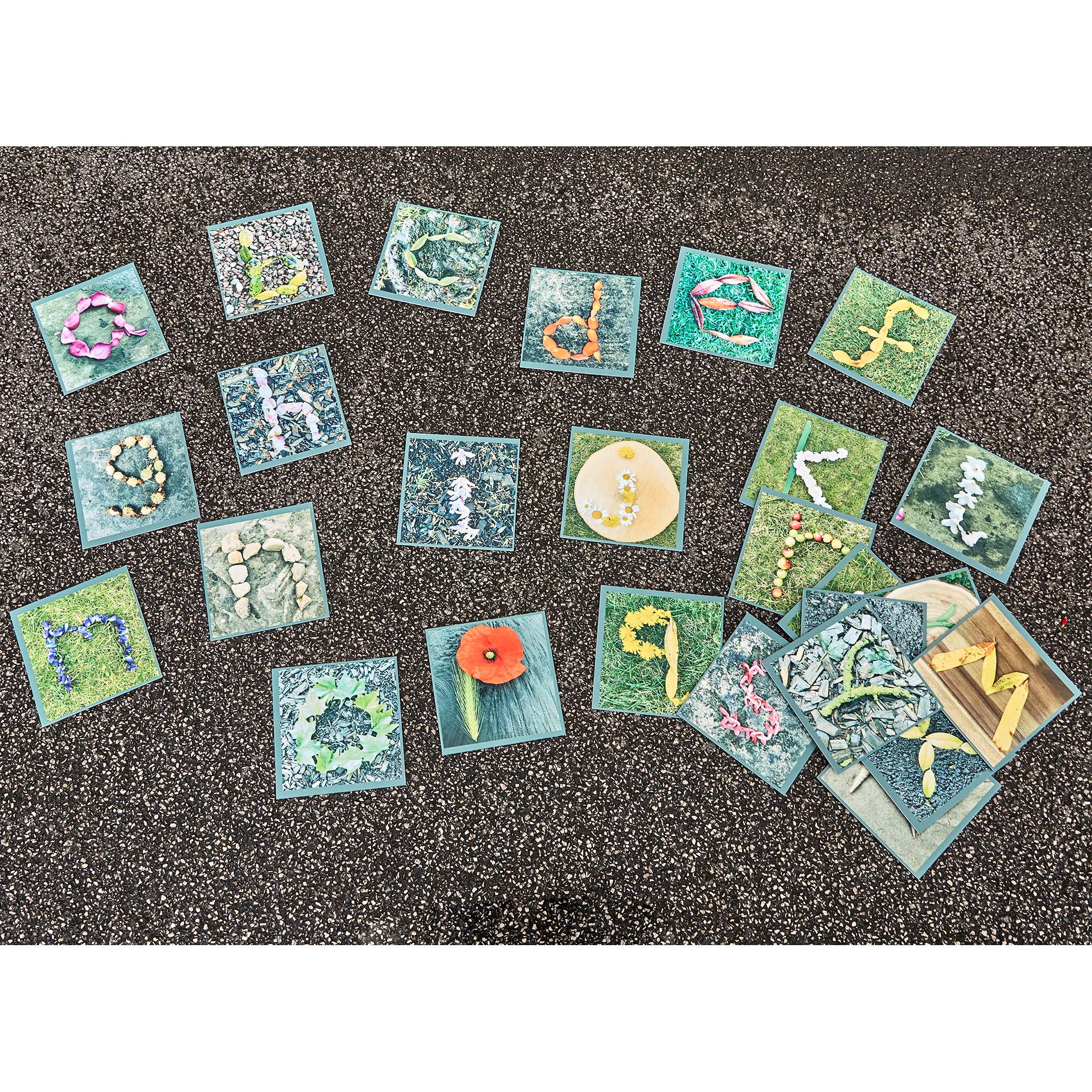 Nature Lowercase Alphabet Tiles.