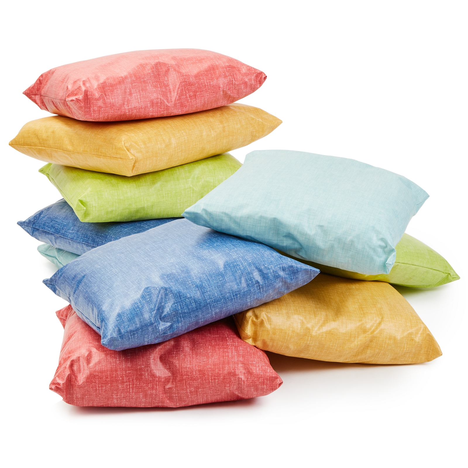 Antimicrobial Bright Texture Wipe Clean Cushions - 70 x 70cm - Assorted - Pack of 10