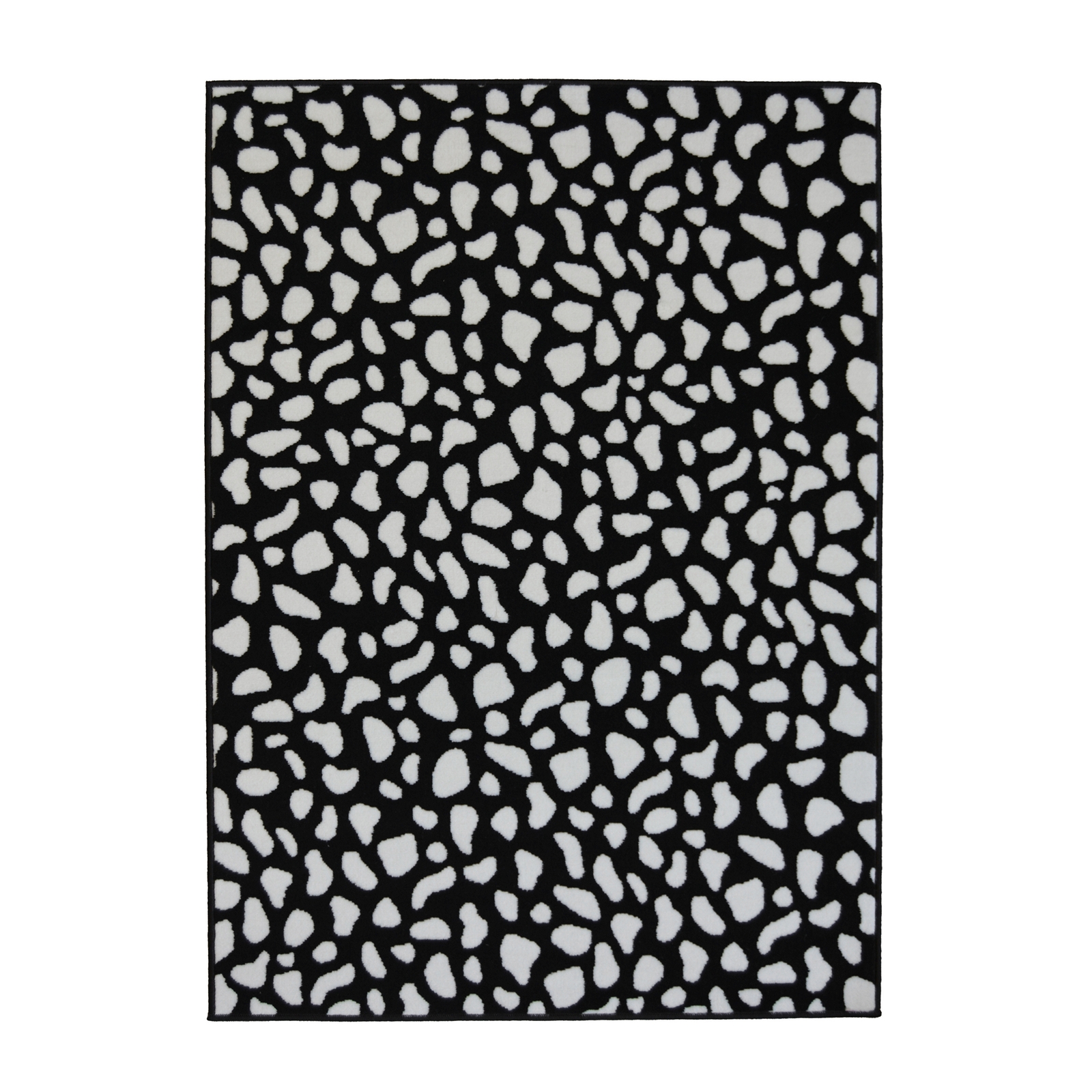 Animal Pattern Rug - Black White