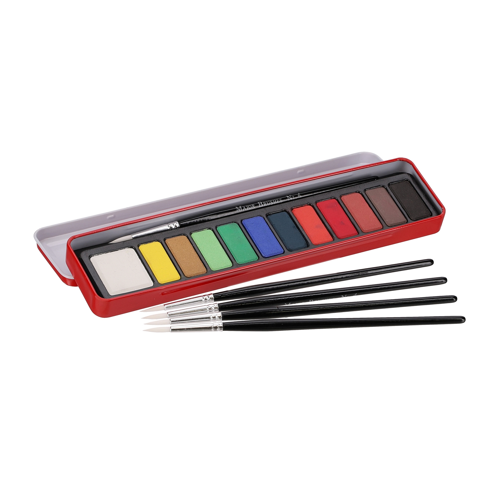 CM 12 Colour Pan Set - P30 Free Brushes **FREE PAINT BRUSH SIZE 4 - PACK OF 30**